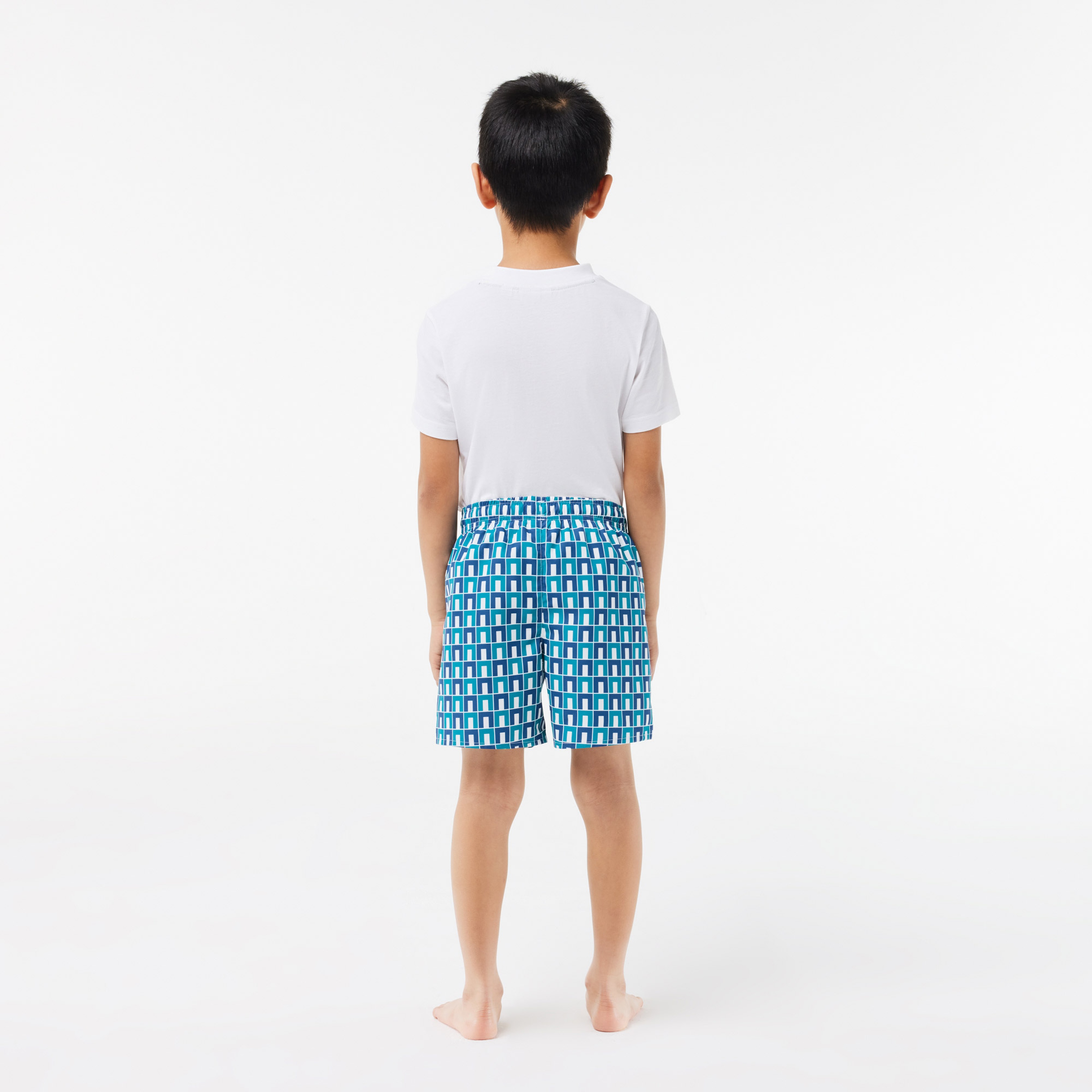 Monogram Erkek Çocuk Baskılı Renkli Mayo Şort