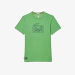 Roland Garros Unisex Regular Fit Bisiklet Yaka Baskılı Yeşil T-Shirt