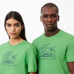 Roland Garros Unisex Regular Fit Bisiklet Yaka Baskılı Yeşil T-Shirt