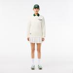Roland Garros Unisex Relaxed Fit Bisiklet Yaka Beyaz Sweatshirt