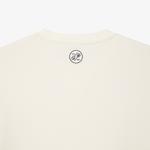 Roland Garros Unisex Relaxed Fit Bisiklet Yaka Beyaz Sweatshirt