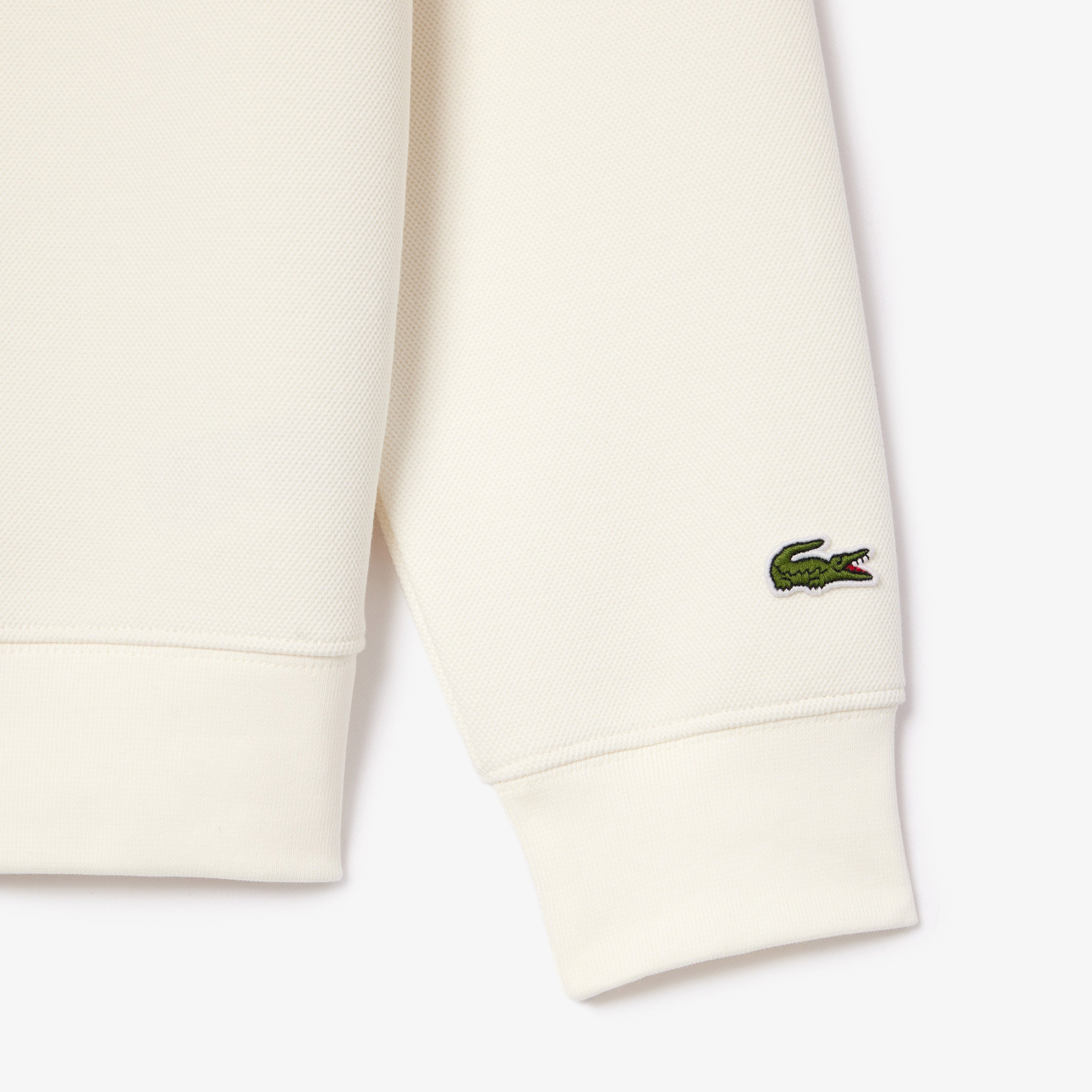 Roland Garros Unisex Relaxed Fit Bisiklet Yaka Beyaz Sweatshirt