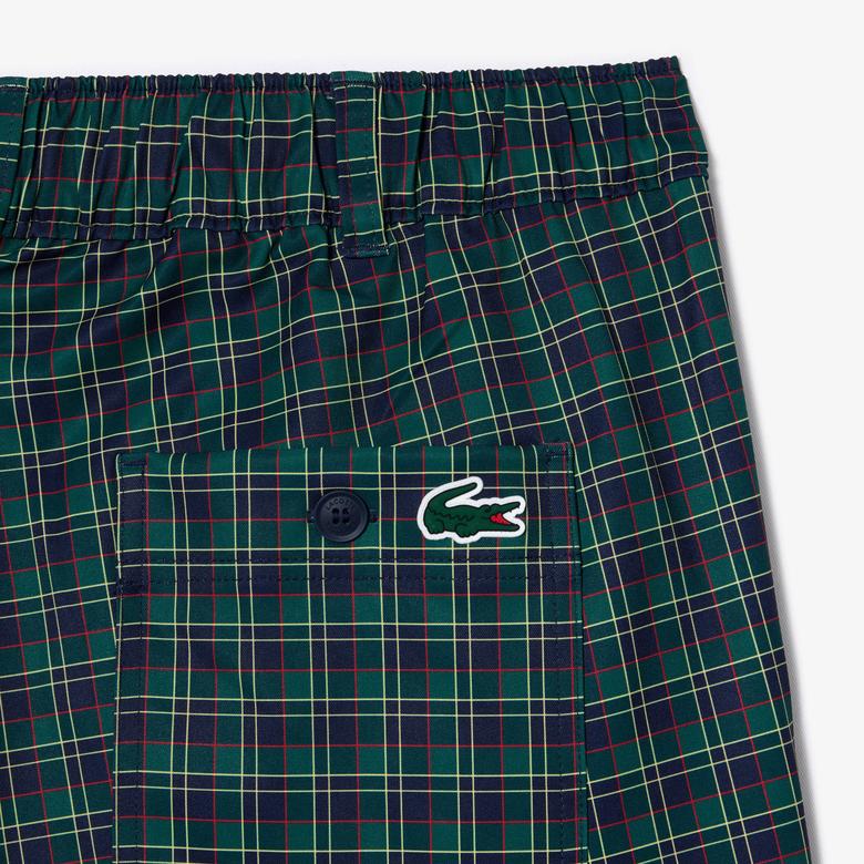 Erkek Straight Fit Chino Renkli Ekose Pantolon