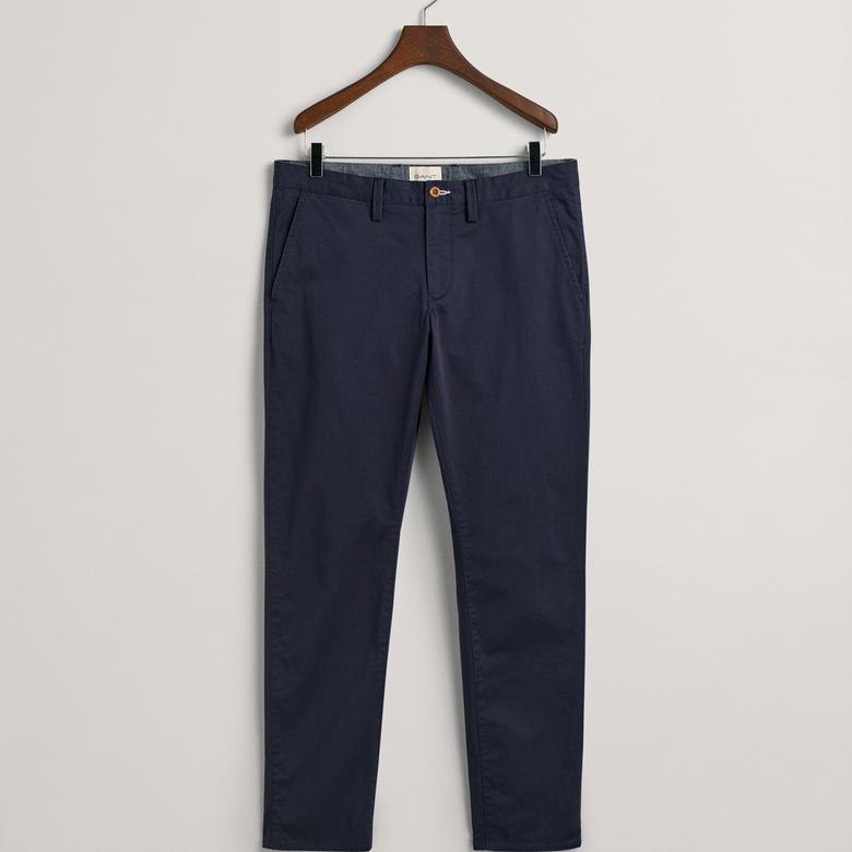 GANT Erkek Lacivert Slim Fit Chino Pantolon
