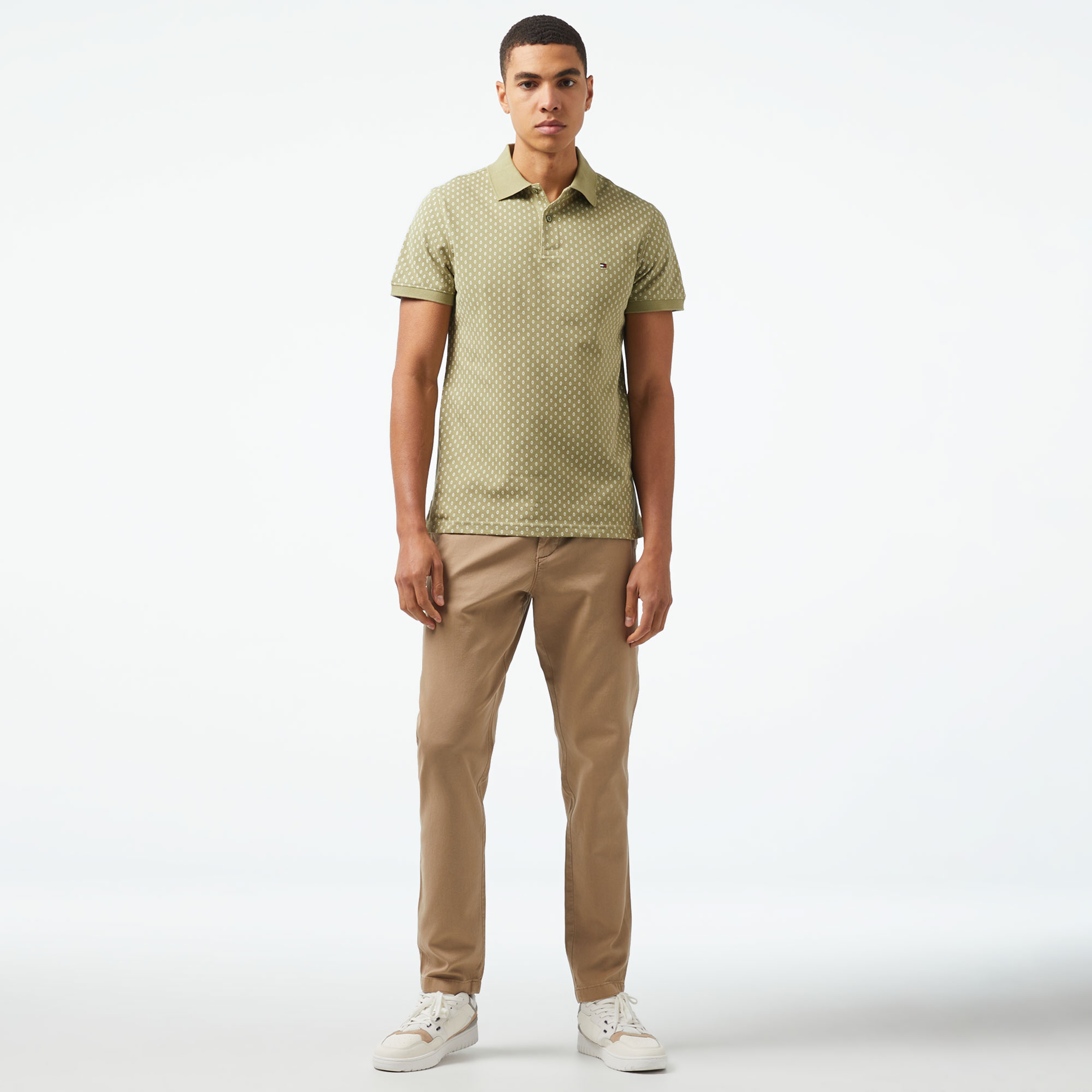 Tommy Hilfiger Erkek Yeşil Polo