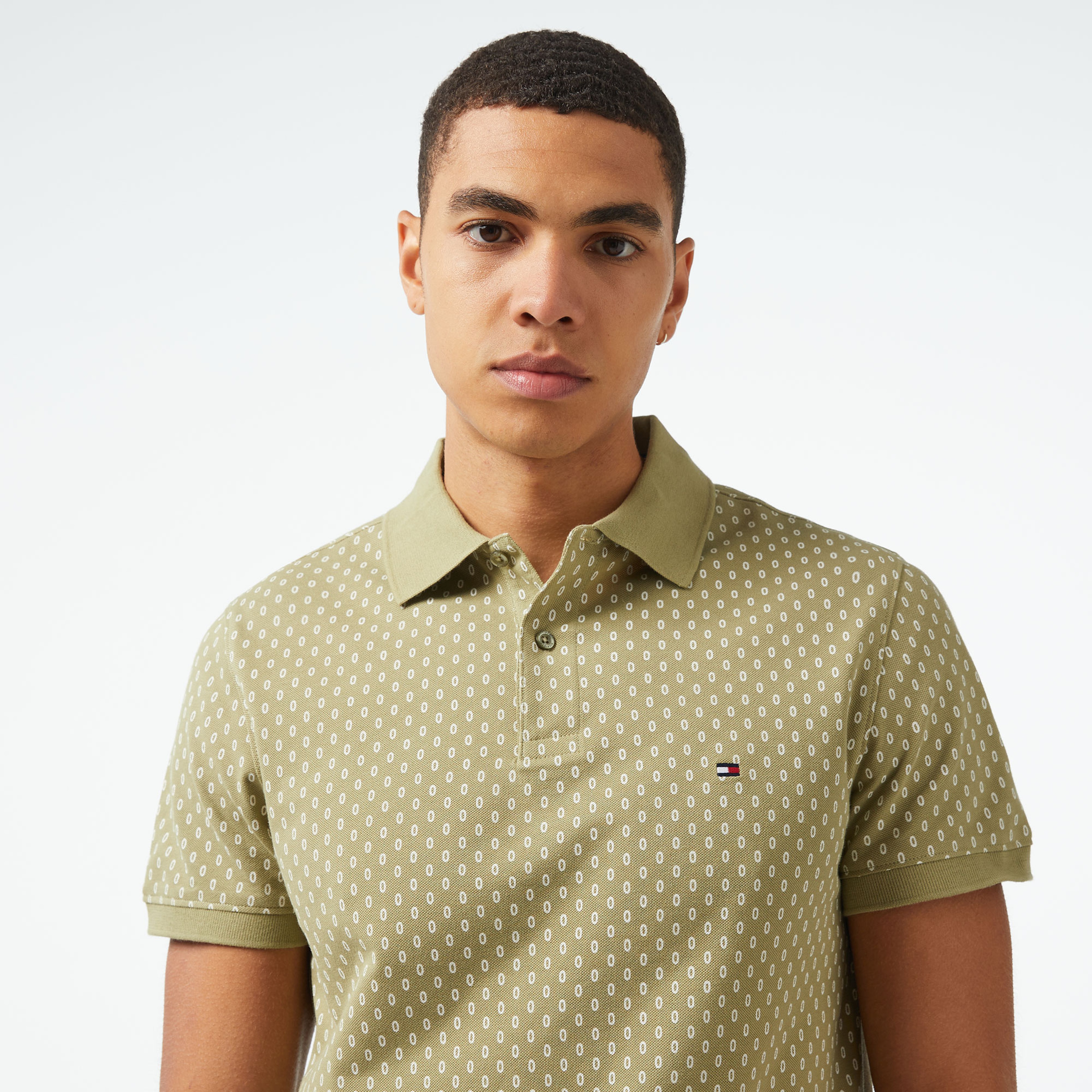 Tommy Hilfiger Erkek Yeşil Polo