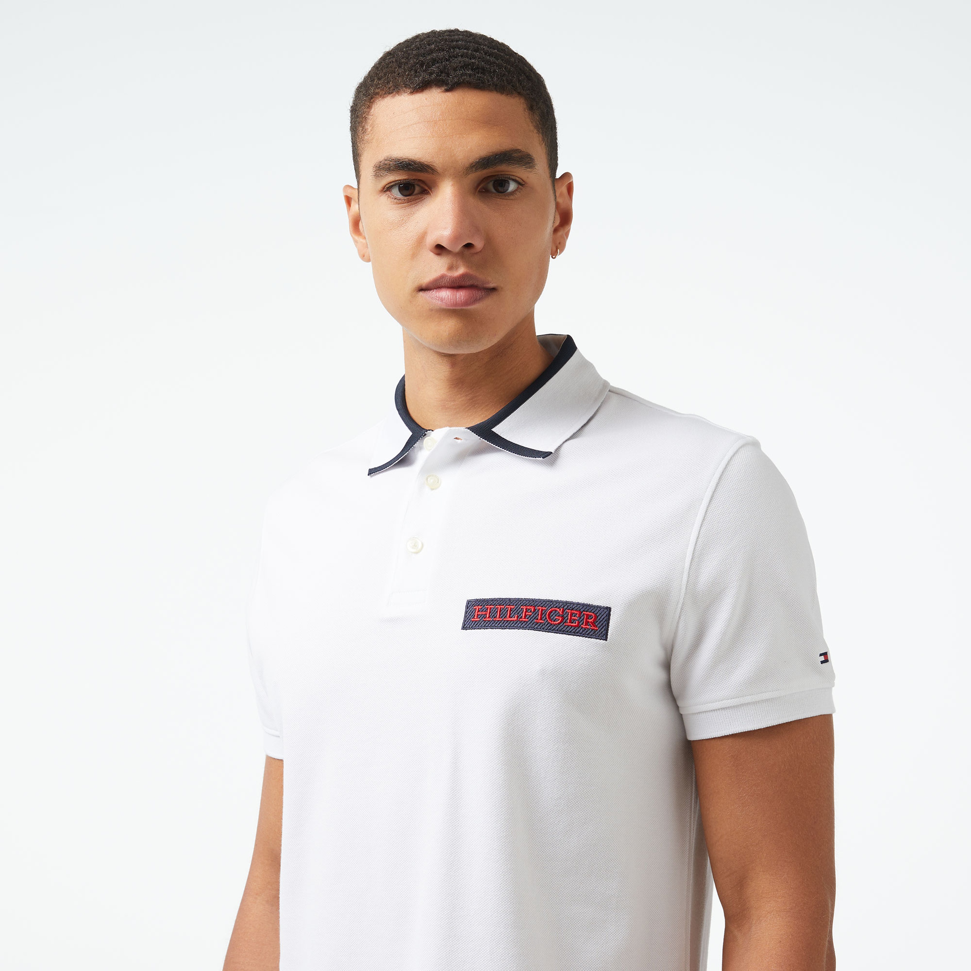 Tommy Hilfiger Erkek Beyaz Polo