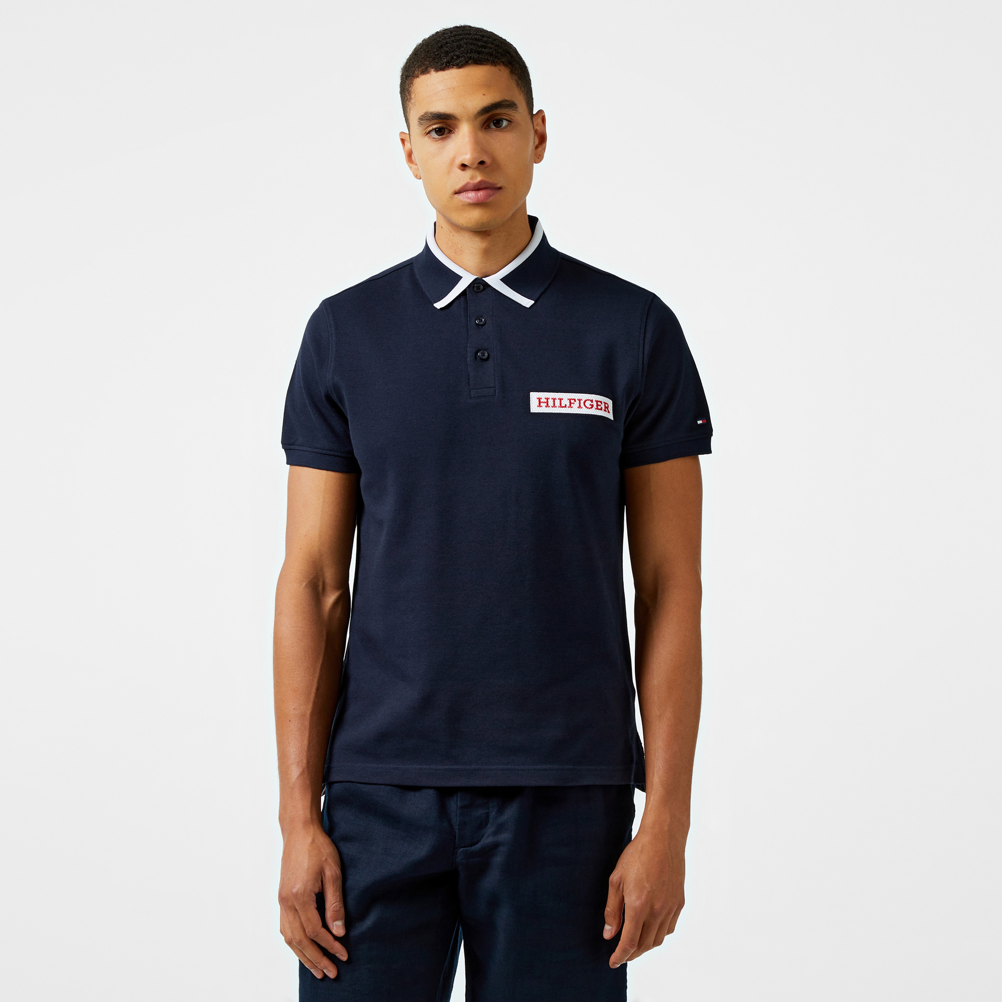 Tommy Hilfiger Erkek Mavi Polo