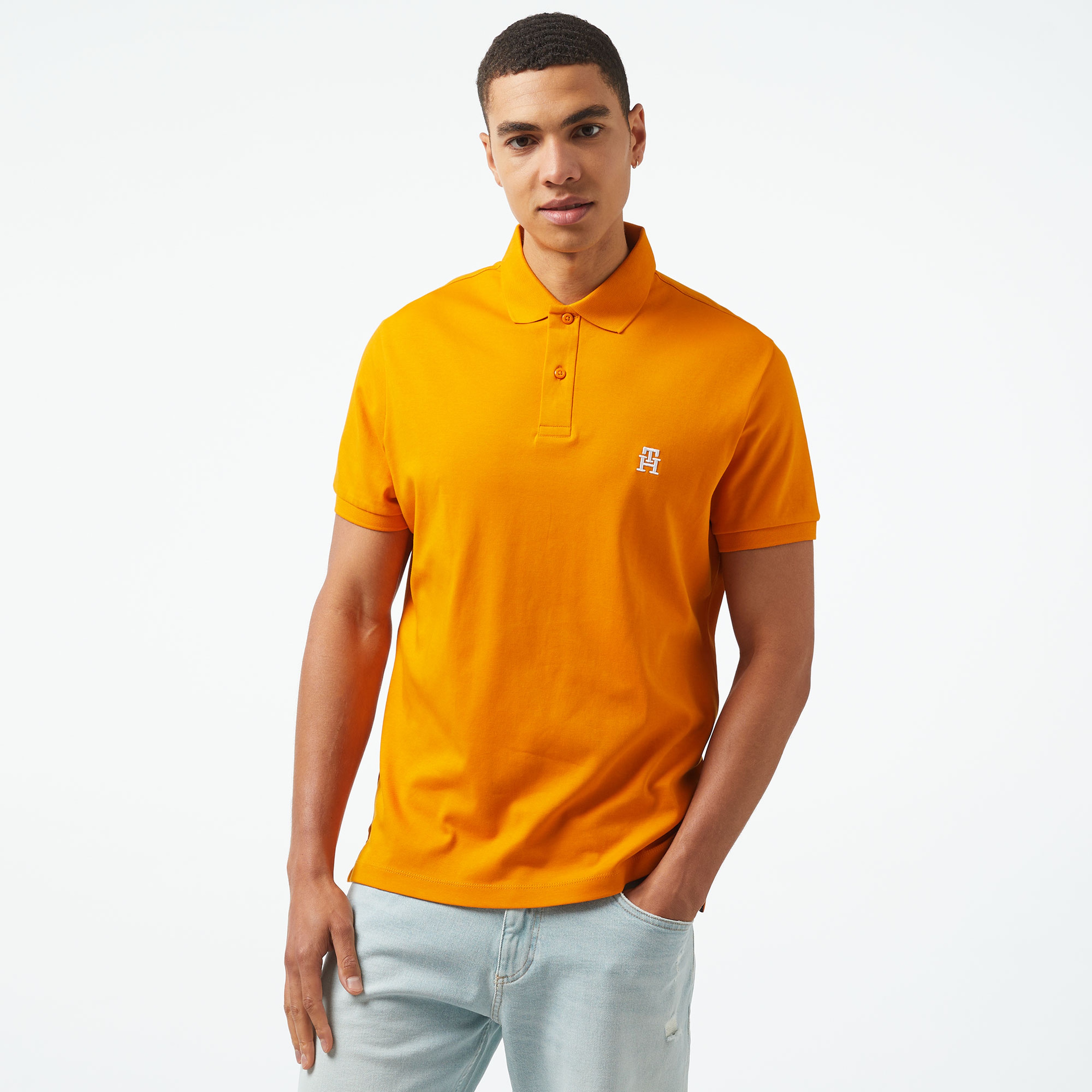 Tommy Hilfiger Erkek Turuncu Polo