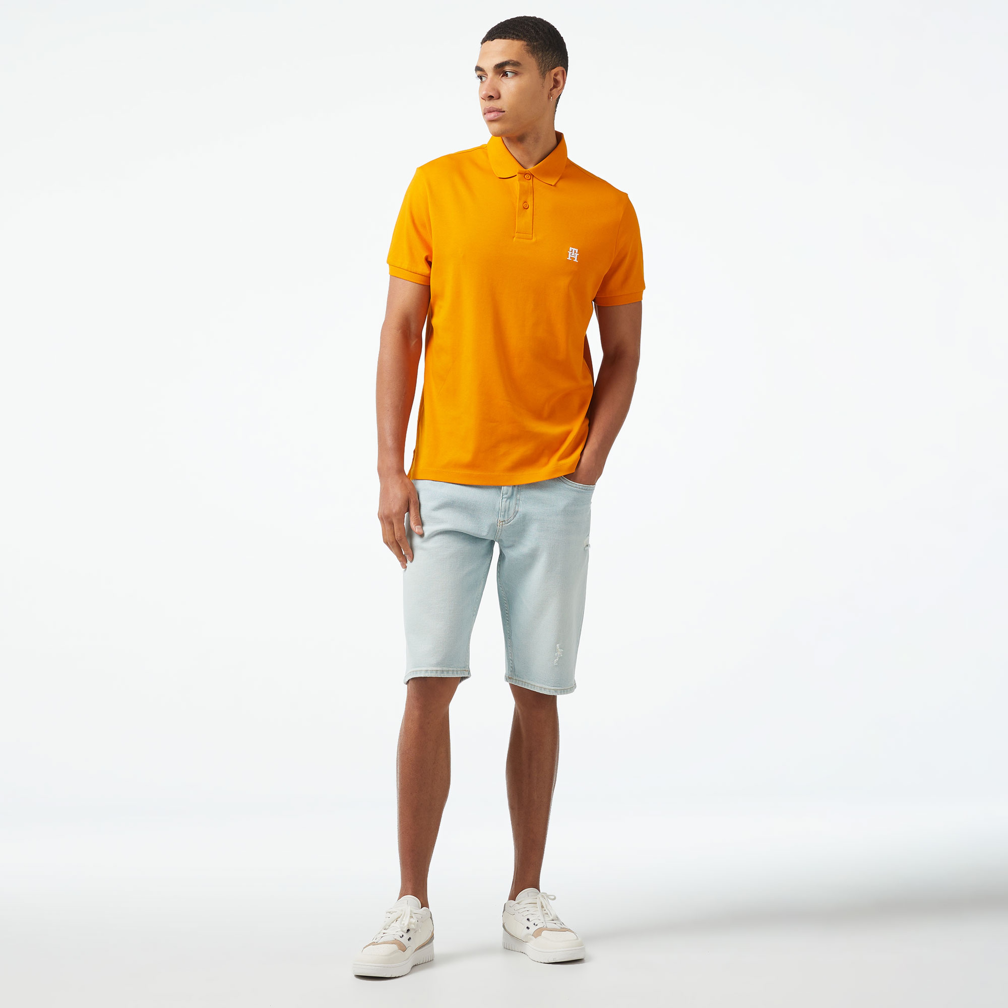 Tommy Hilfiger Erkek Turuncu Polo