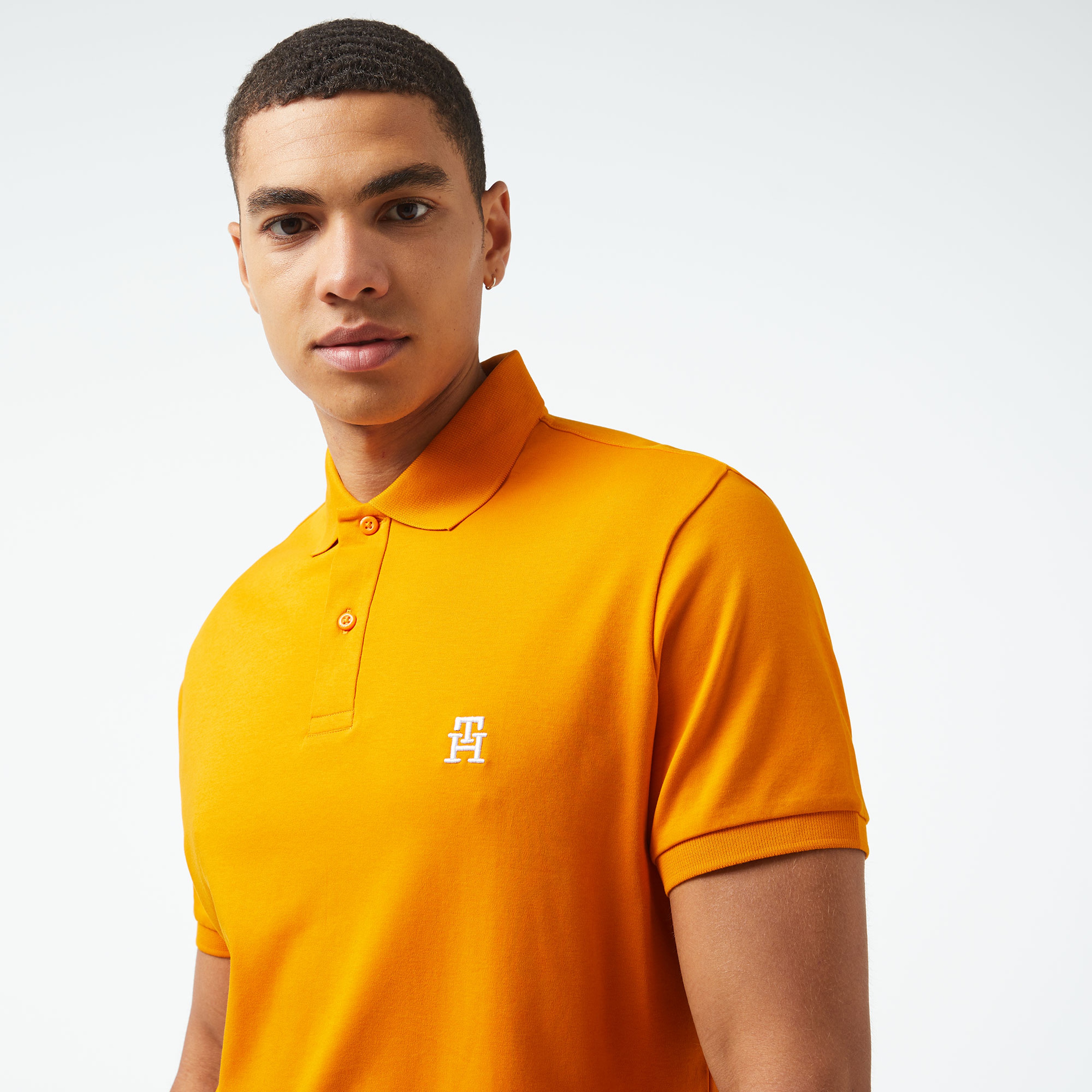 Tommy Hilfiger Erkek Turuncu Polo