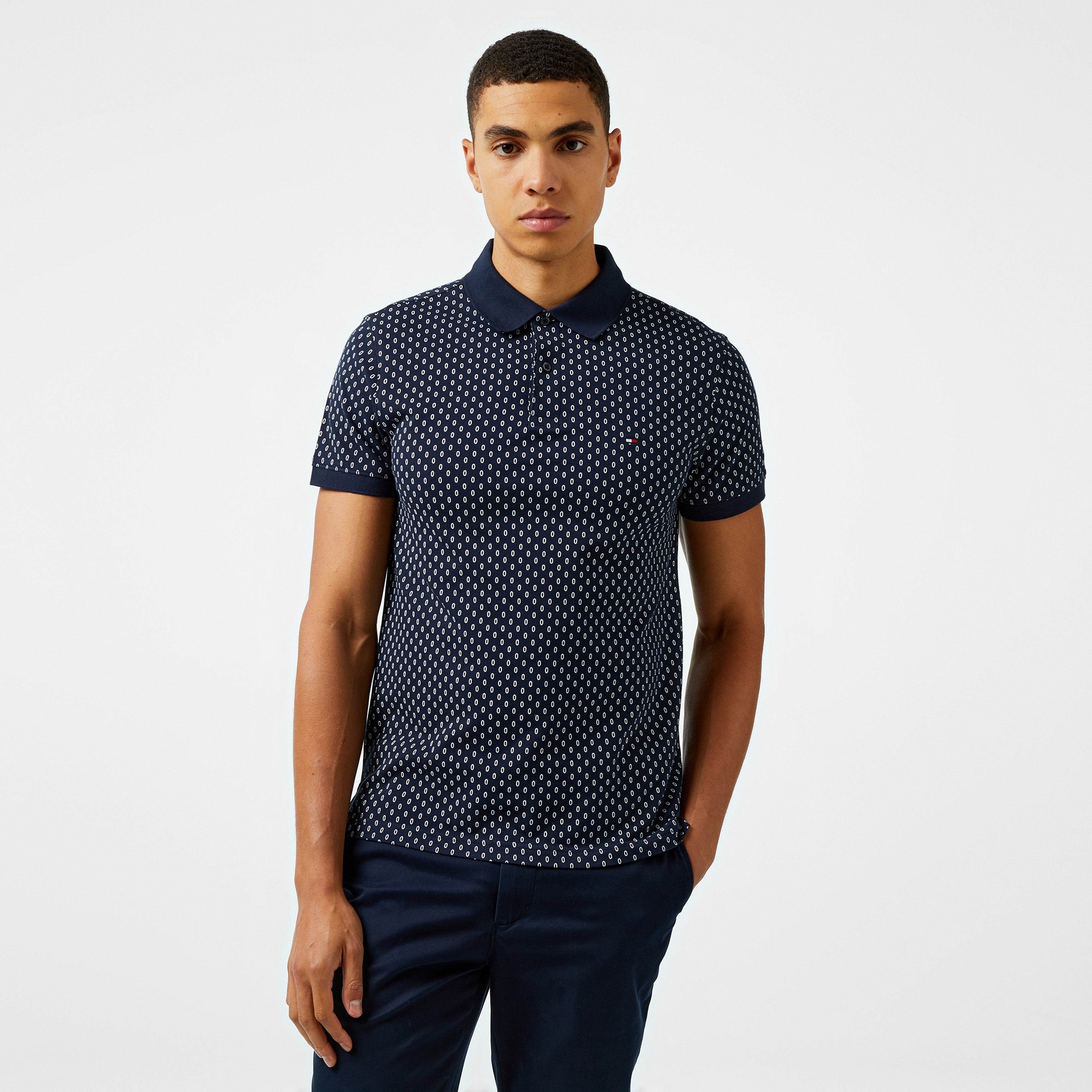 Tommy Hilfiger Erkek Mavi Polo