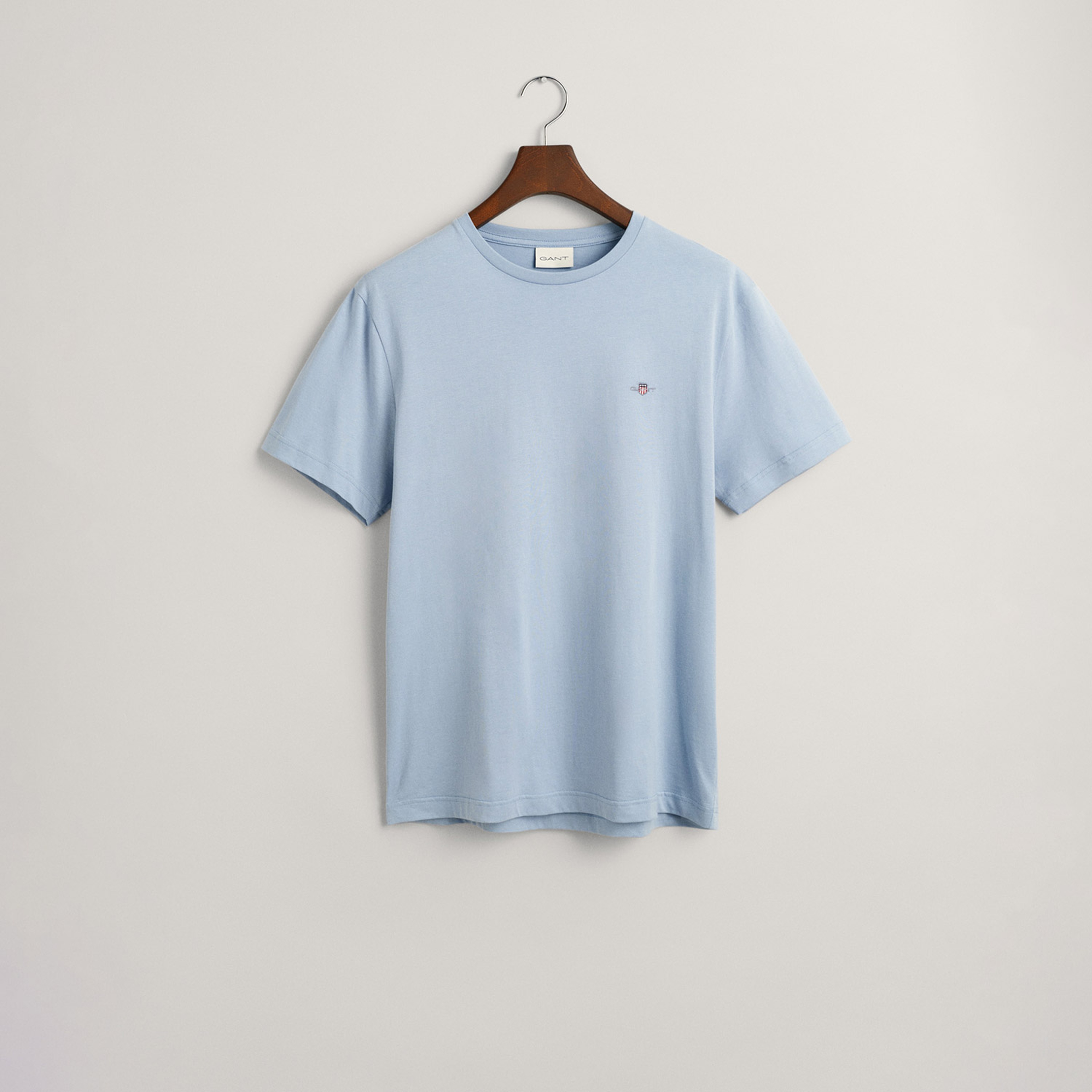 GANT Erkek Mavi Regular Fit Bisiklet Yaka T-Shirt