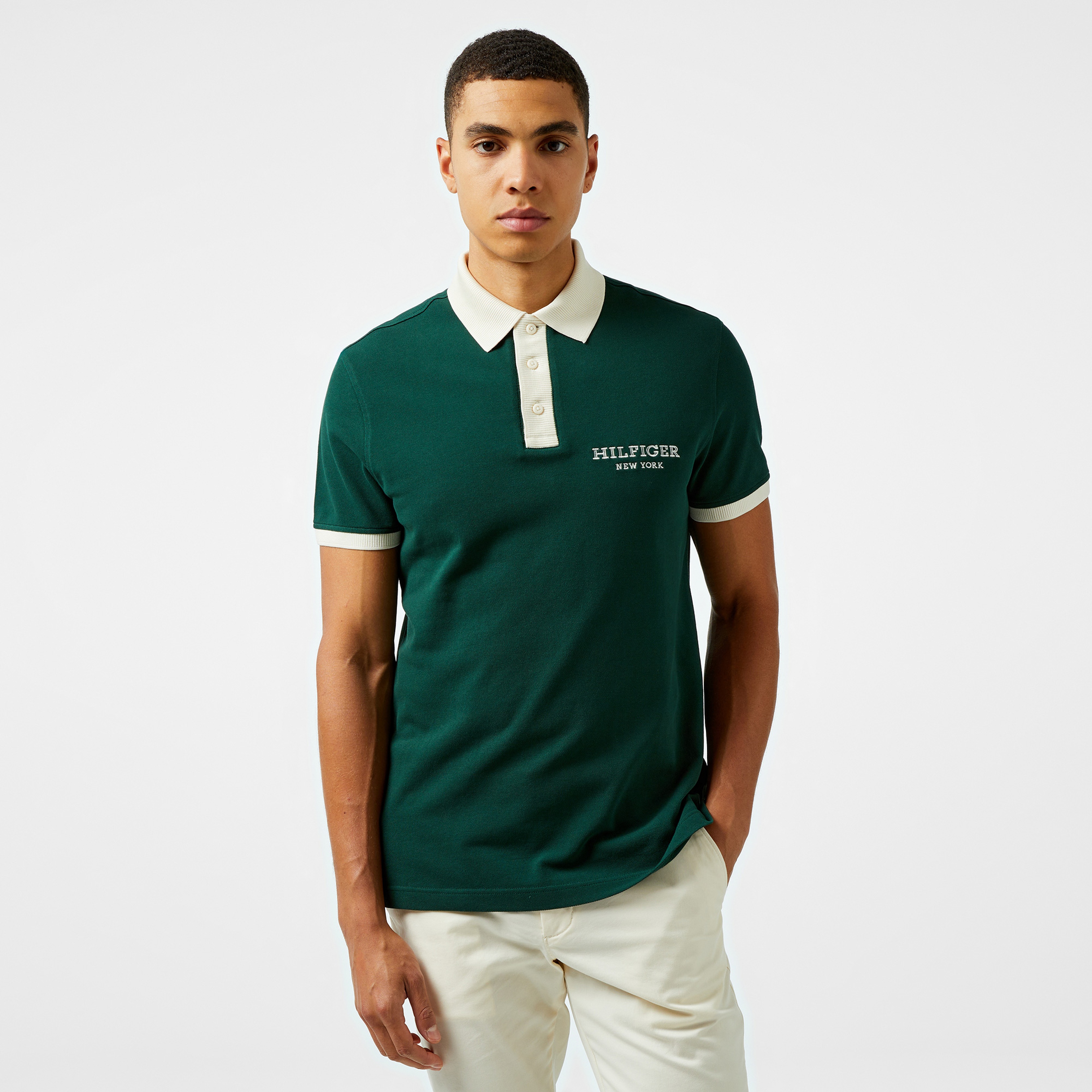 Tommy Hilfiger Erkek Yeşil Polo