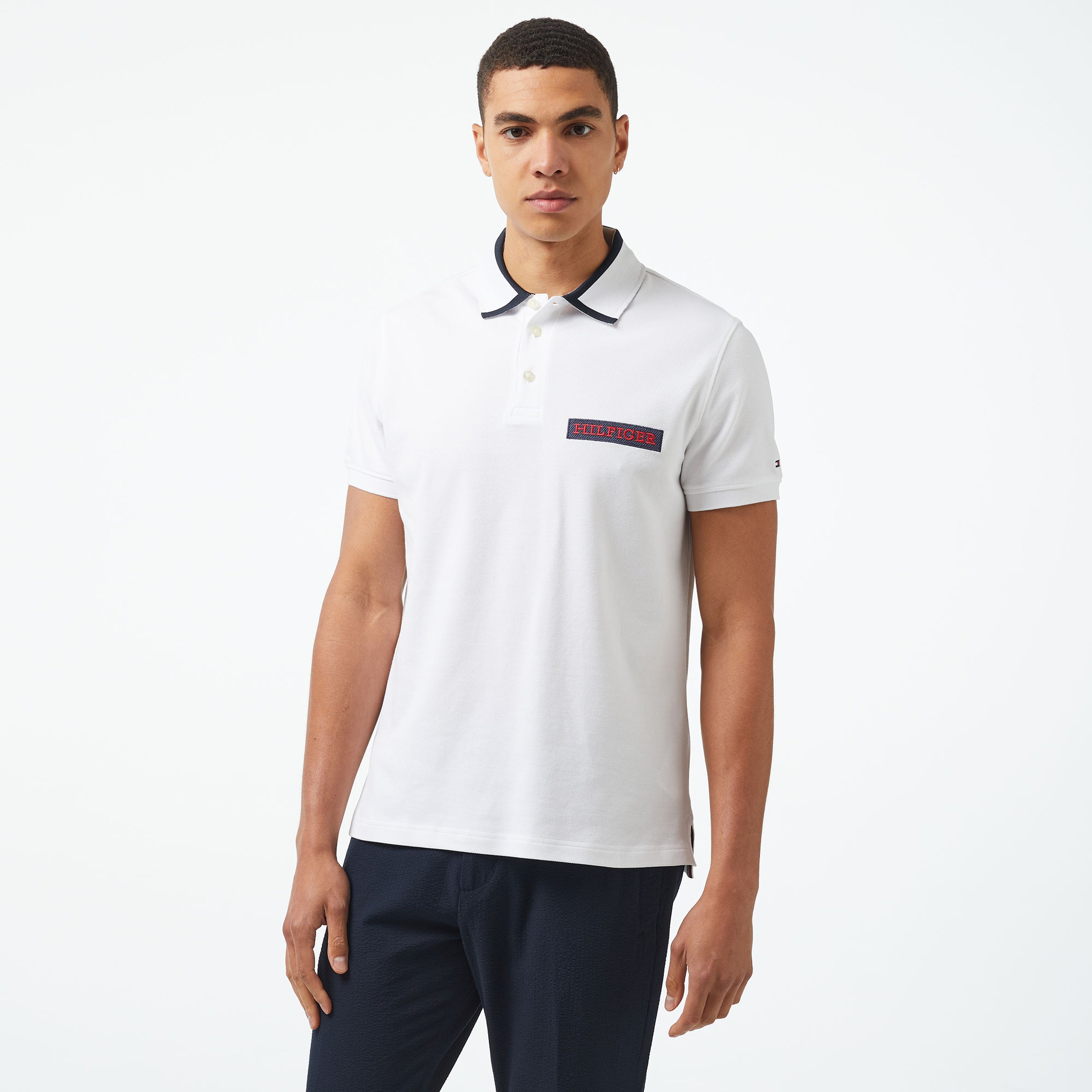 Tommy Hilfiger Erkek Beyaz Polo