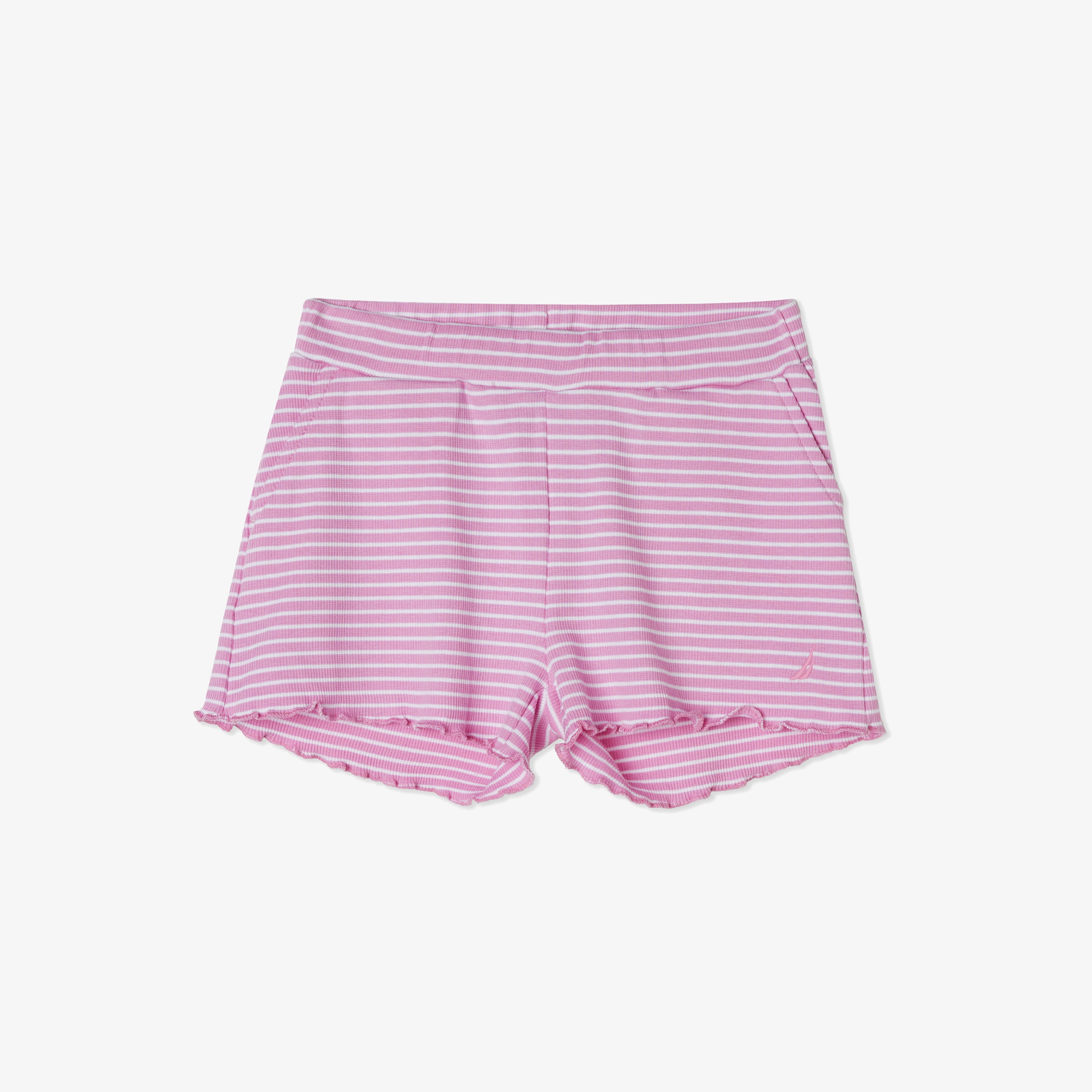 Nautica Kız Çocuk Pembe Relaxed Fit Çizgili Şort