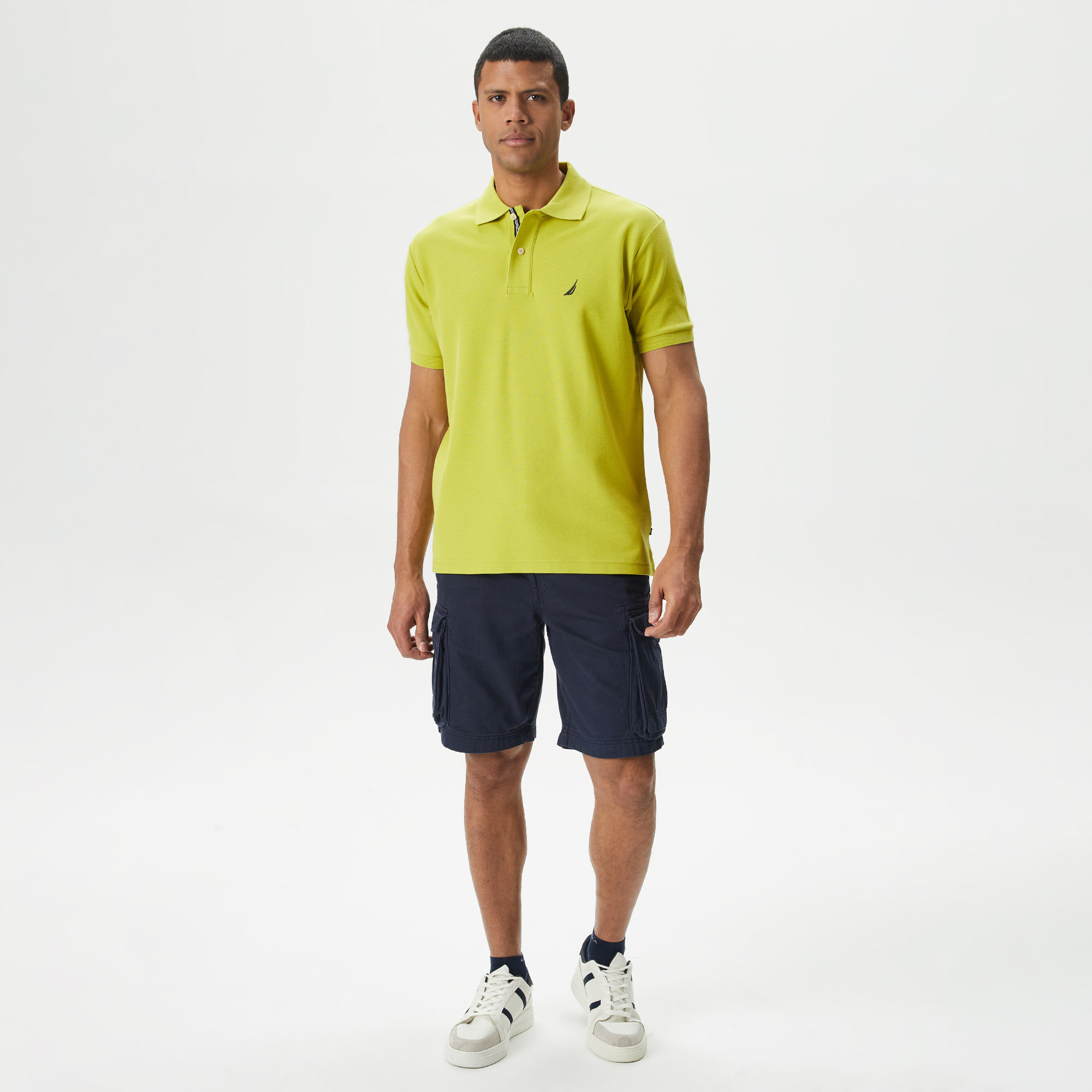 Nautica Erkek Yeşil Classic Fit Kısa Kollu Polo Yaka T-Shirt