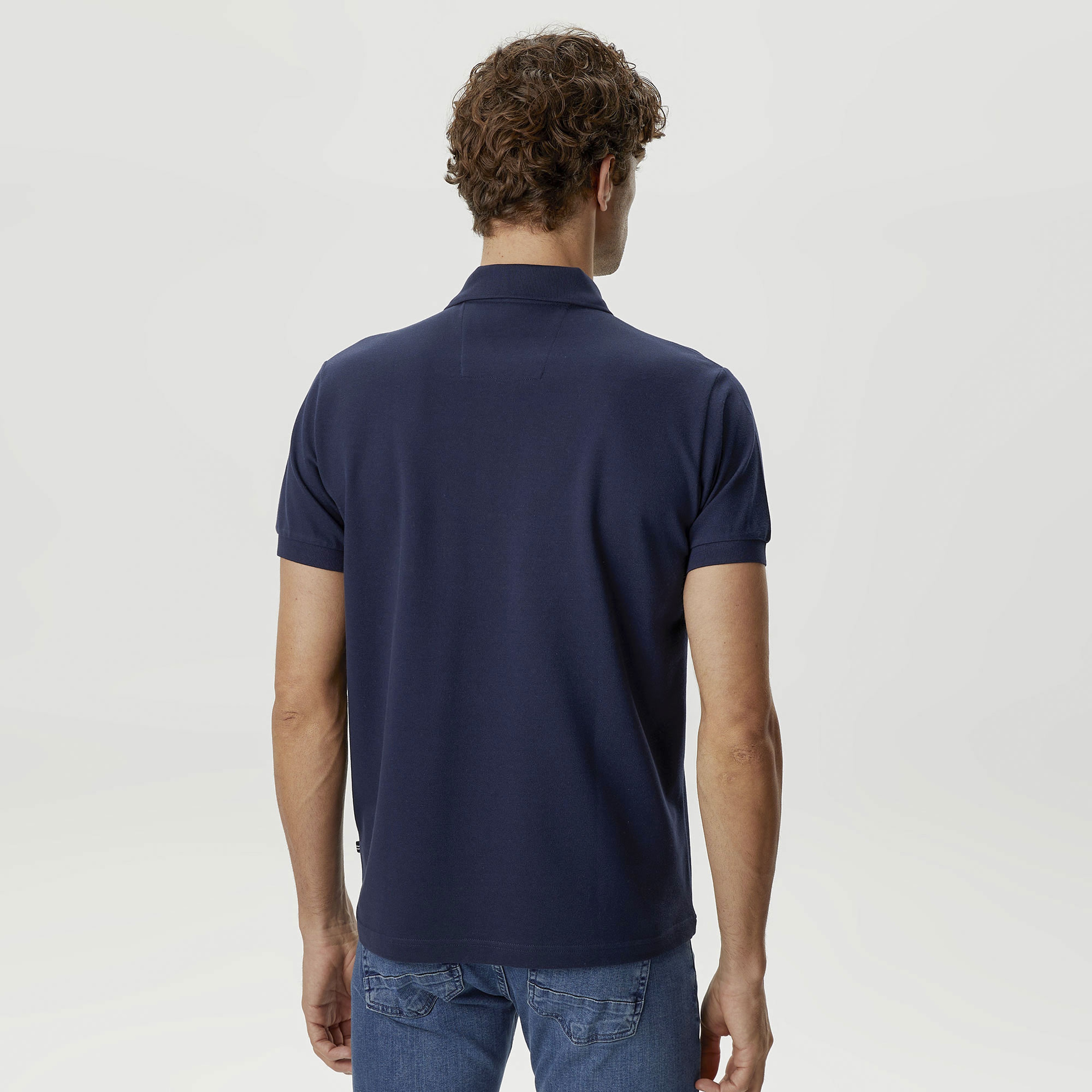 Nautica Erkek Lacivert Classic Fit Kısa Kollu Polo Yaka T-Shirt