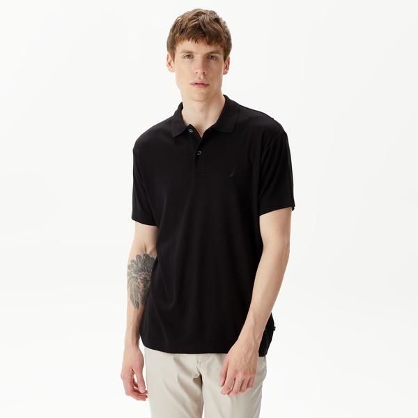 Nautica Erkek Siyah Classic Fit Kısa Kollu Polo Yaka T-Shirt