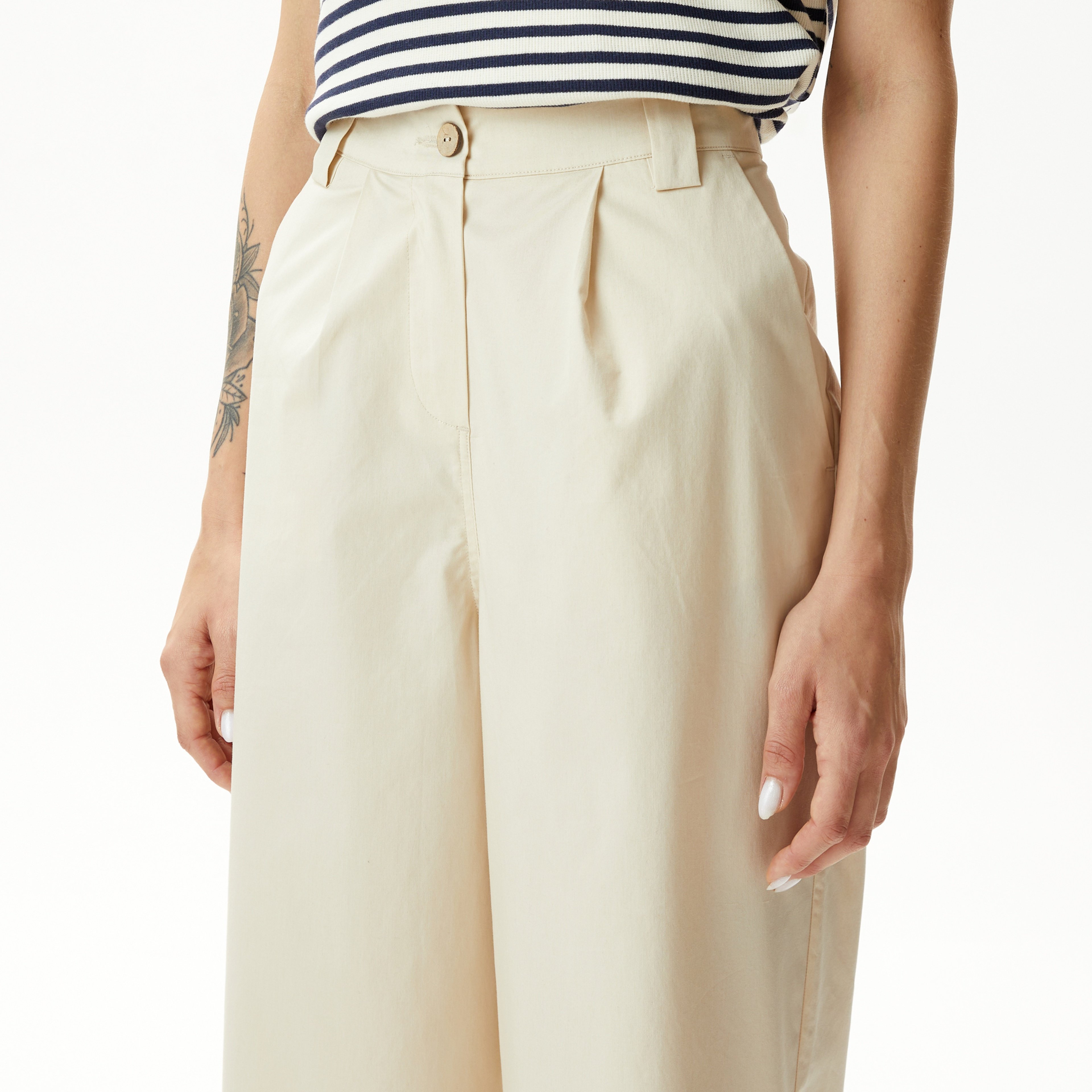 Nautica Kadın Beyaz Standart Fit Pantolon