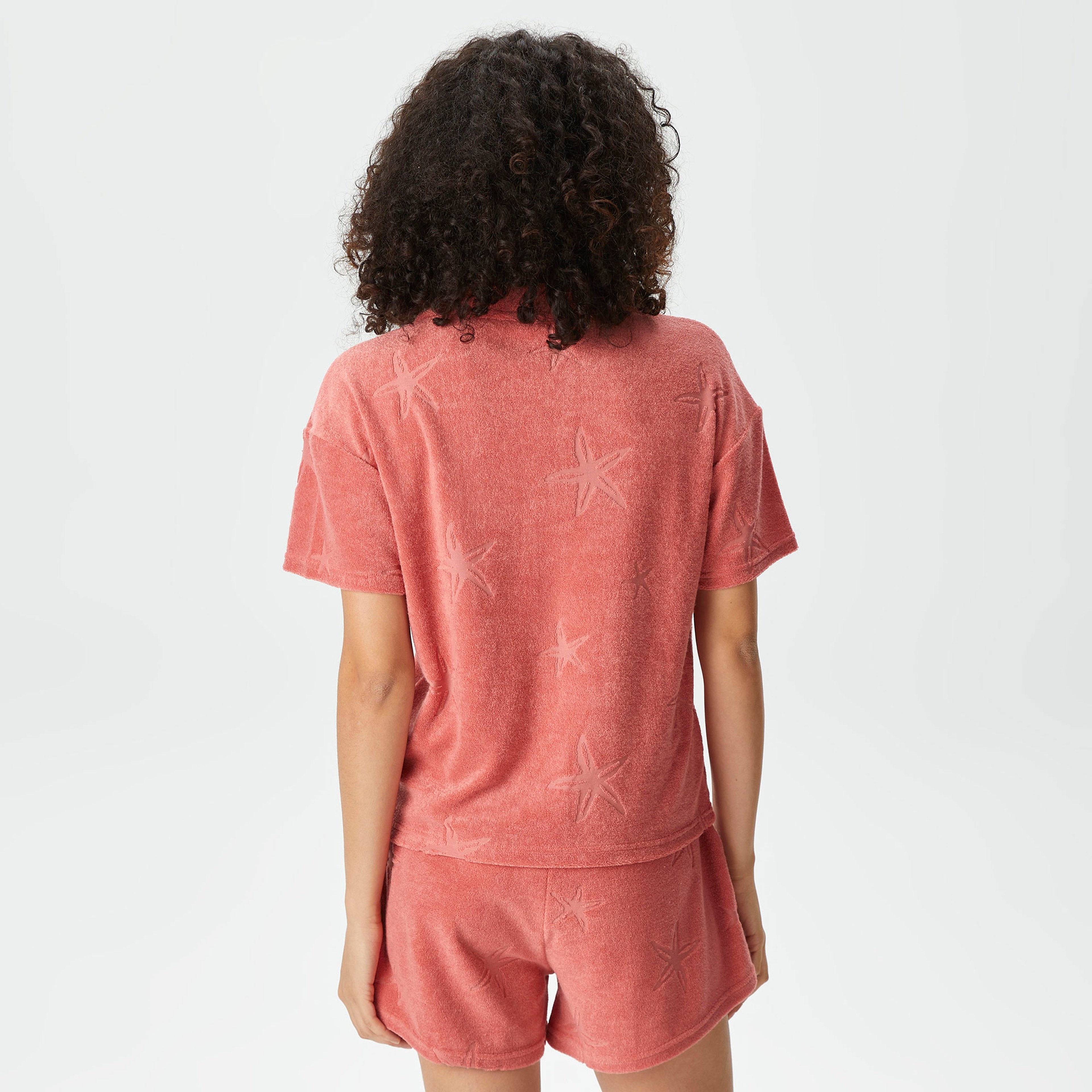 Nautica Kadın Kiremit Relaxed Fit Polo Yaka T-Shirt