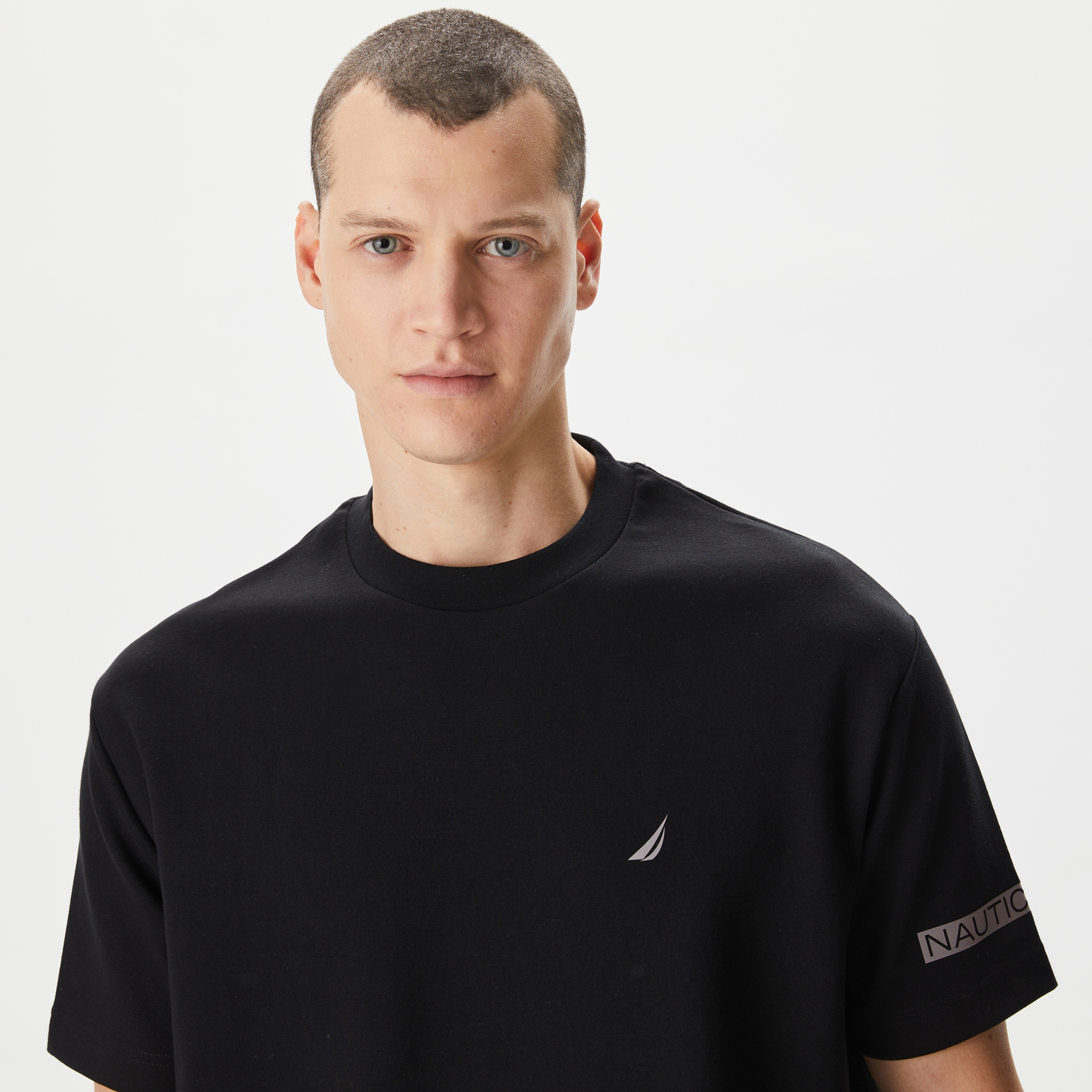 Nautica Erkek Siyah Oversize T-Shirt