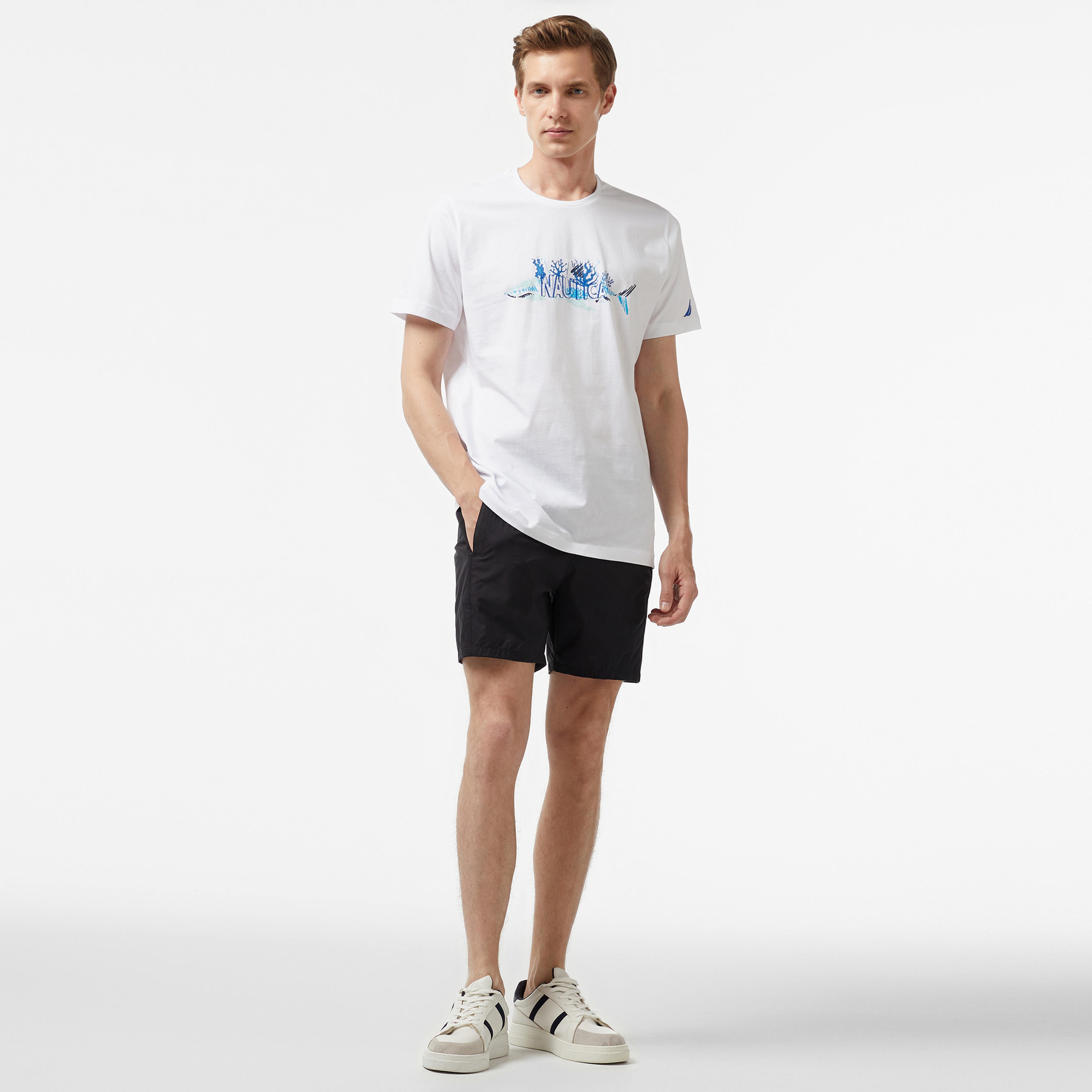 Nautica Erkek Beyaz T-Shirt