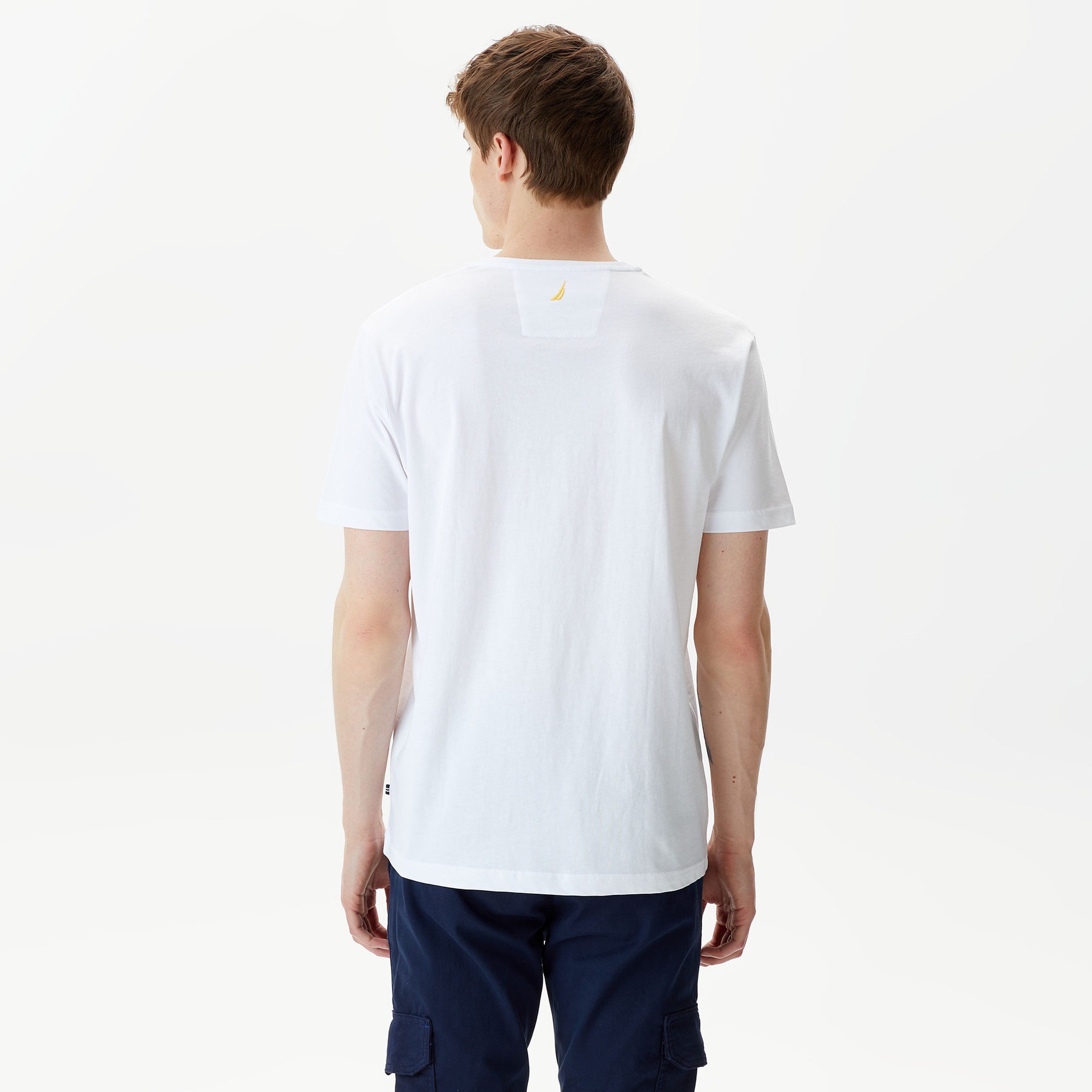Nautica Erkek Beyaz Standart Fit T-Shirt