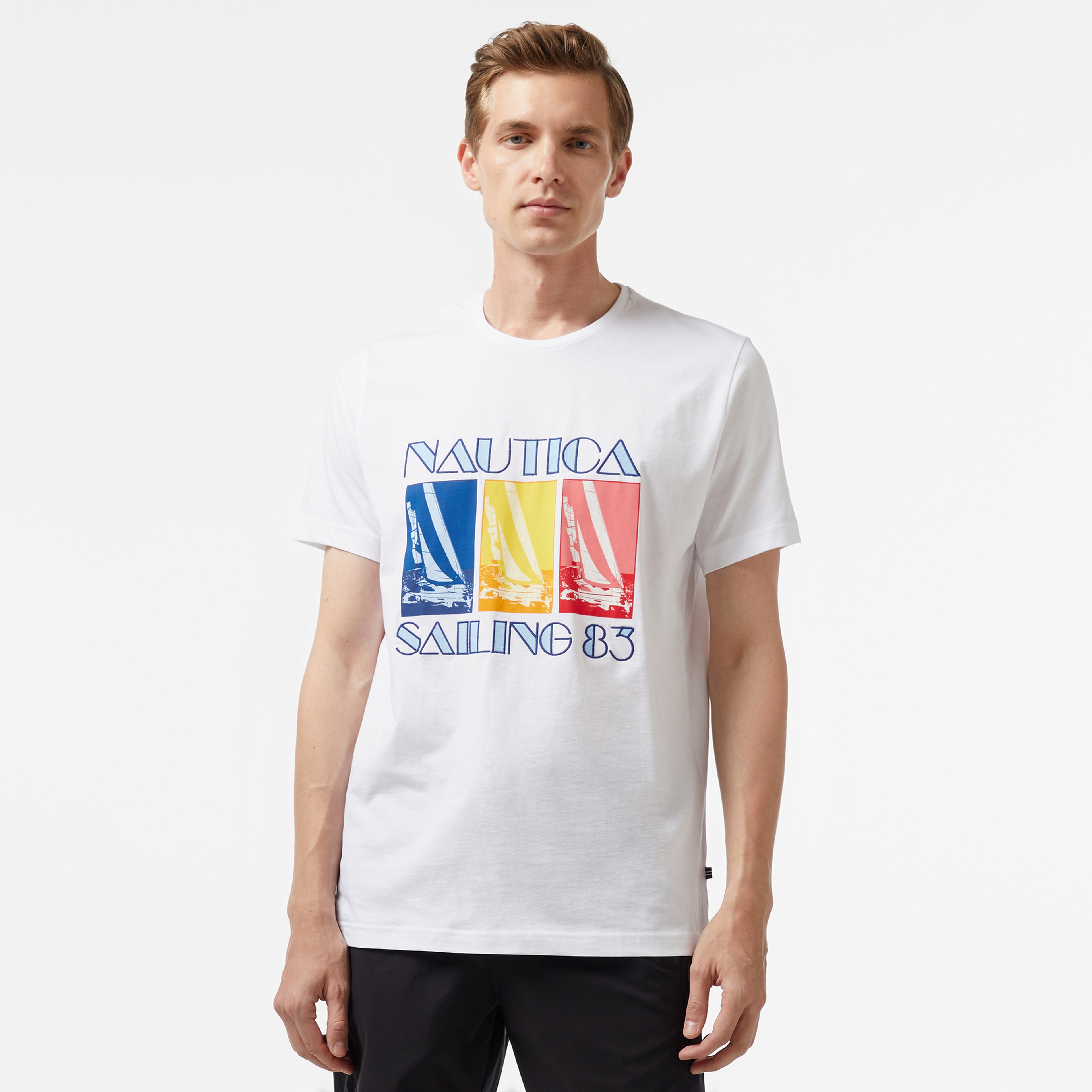 Nautica Erkek Beyaz T-Shirt