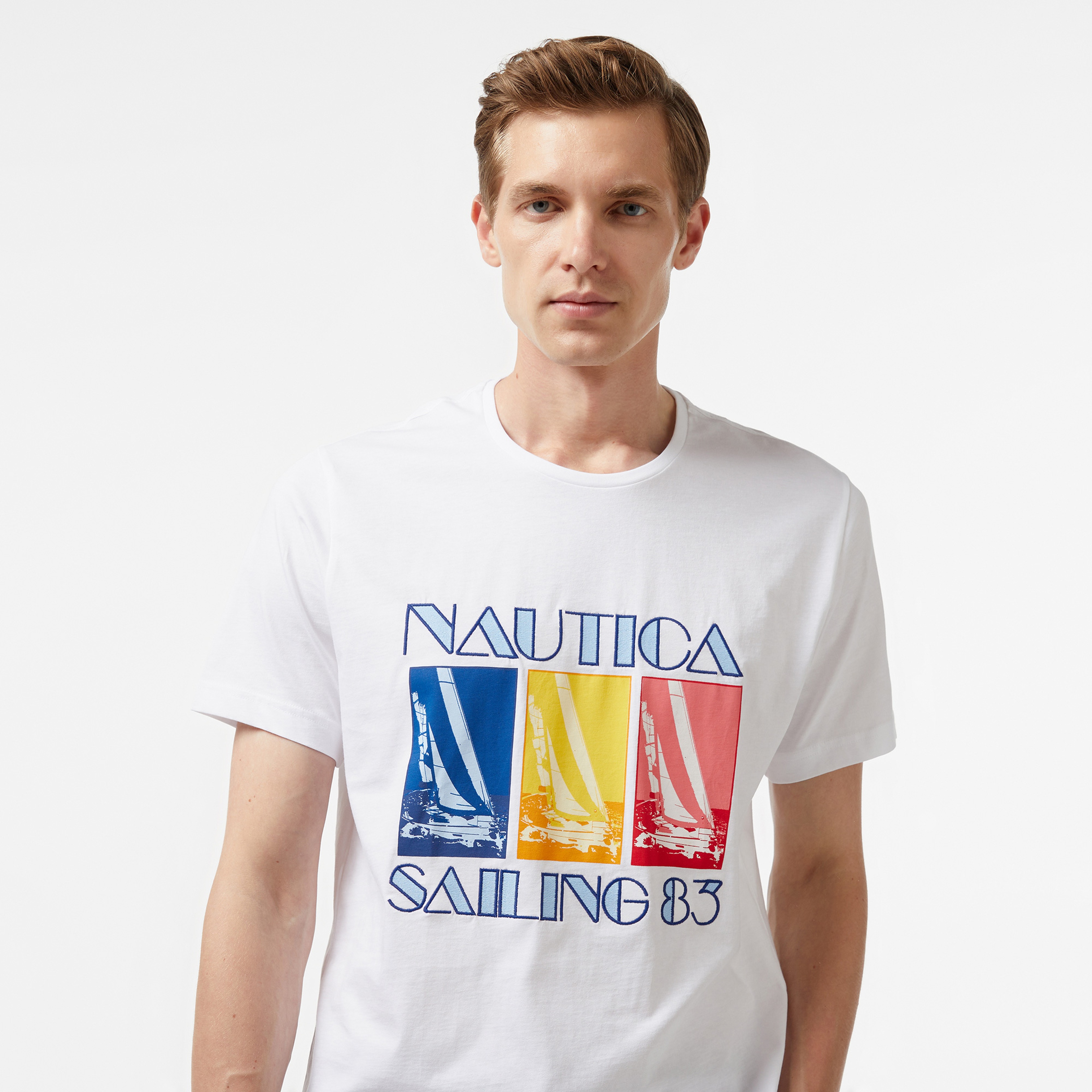 Nautica Erkek Beyaz T-Shirt