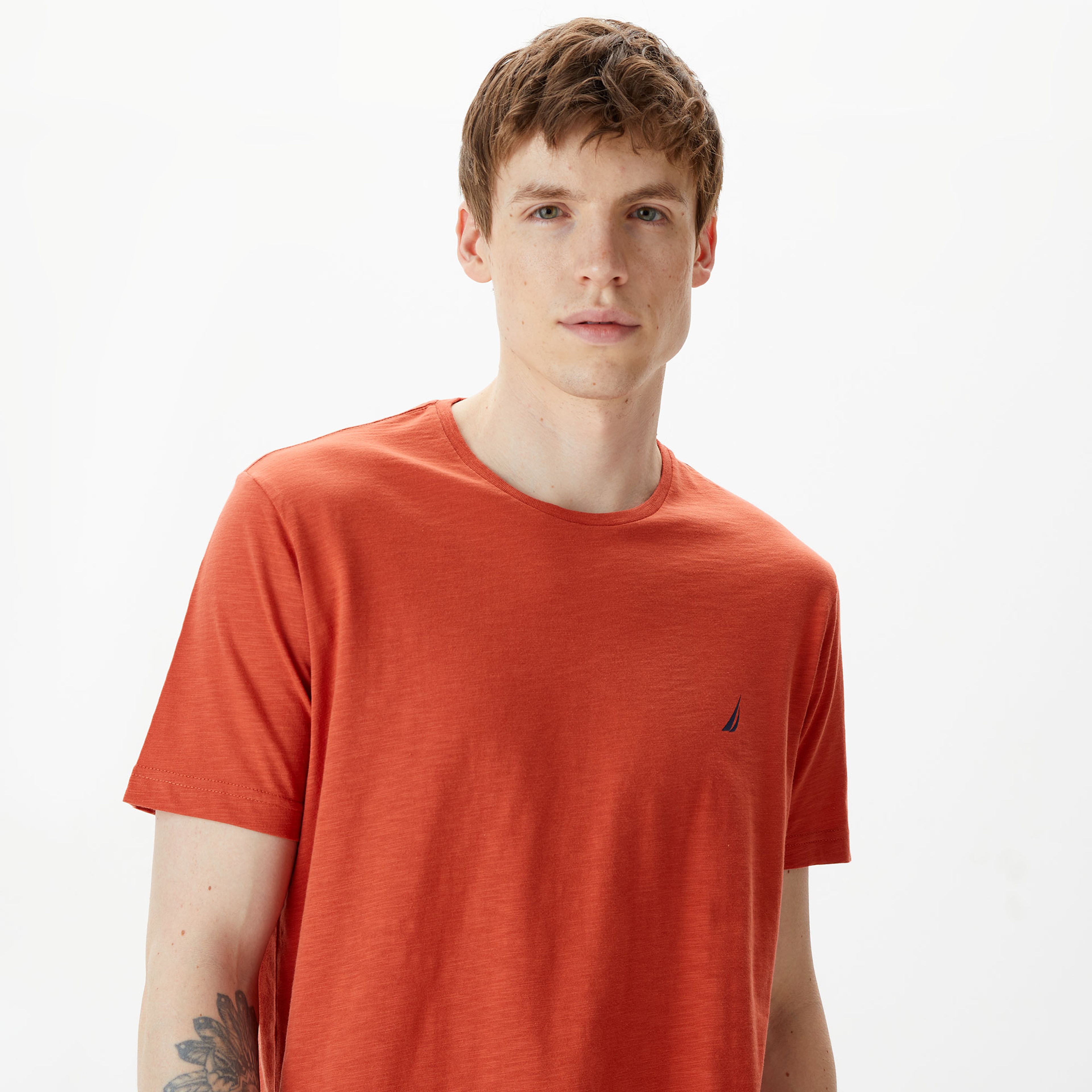 Nautica Erkek Kırmızı Standart Fit T-Shirt