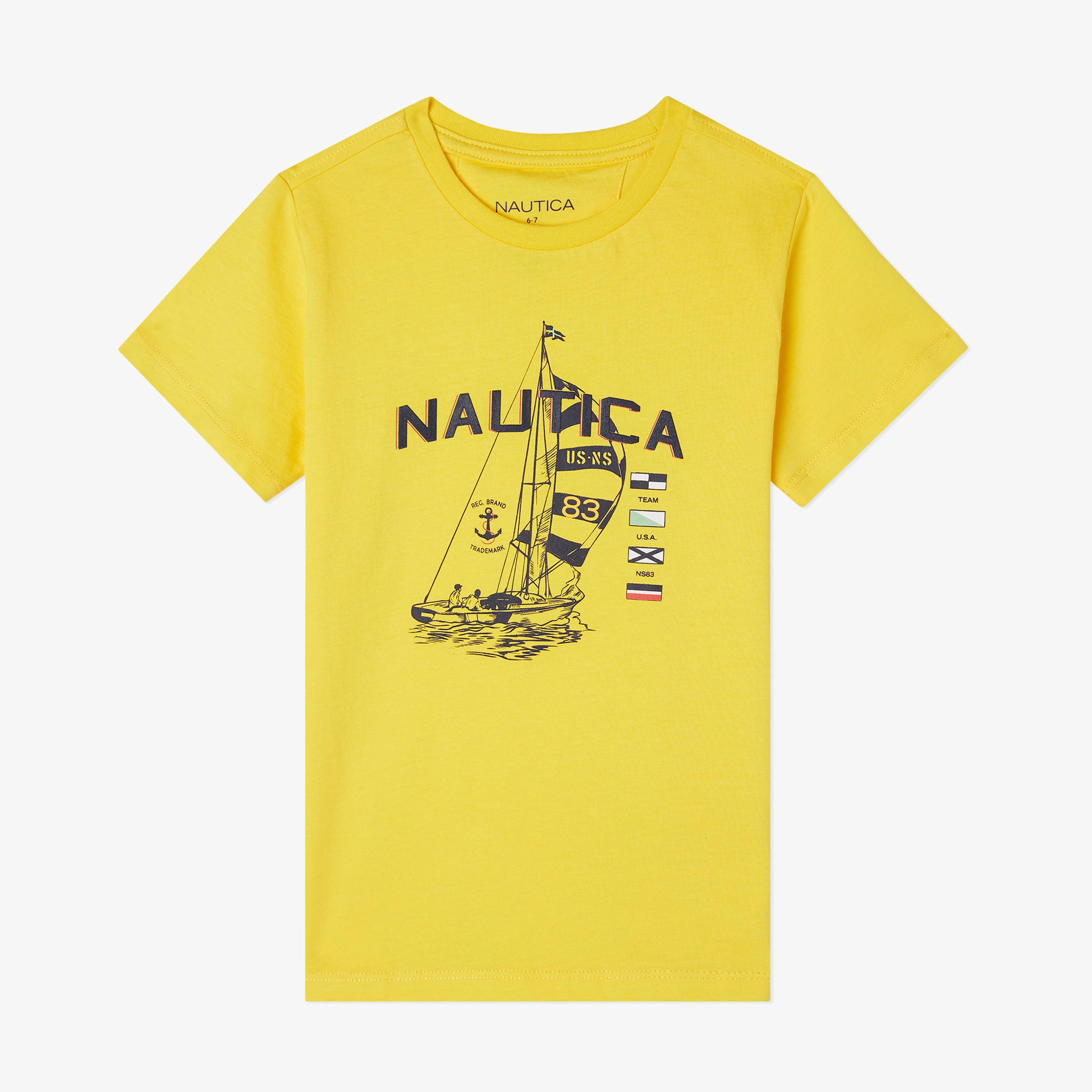 Nautica Erkek Çocuk Sarı Standart Fit T-Shirt