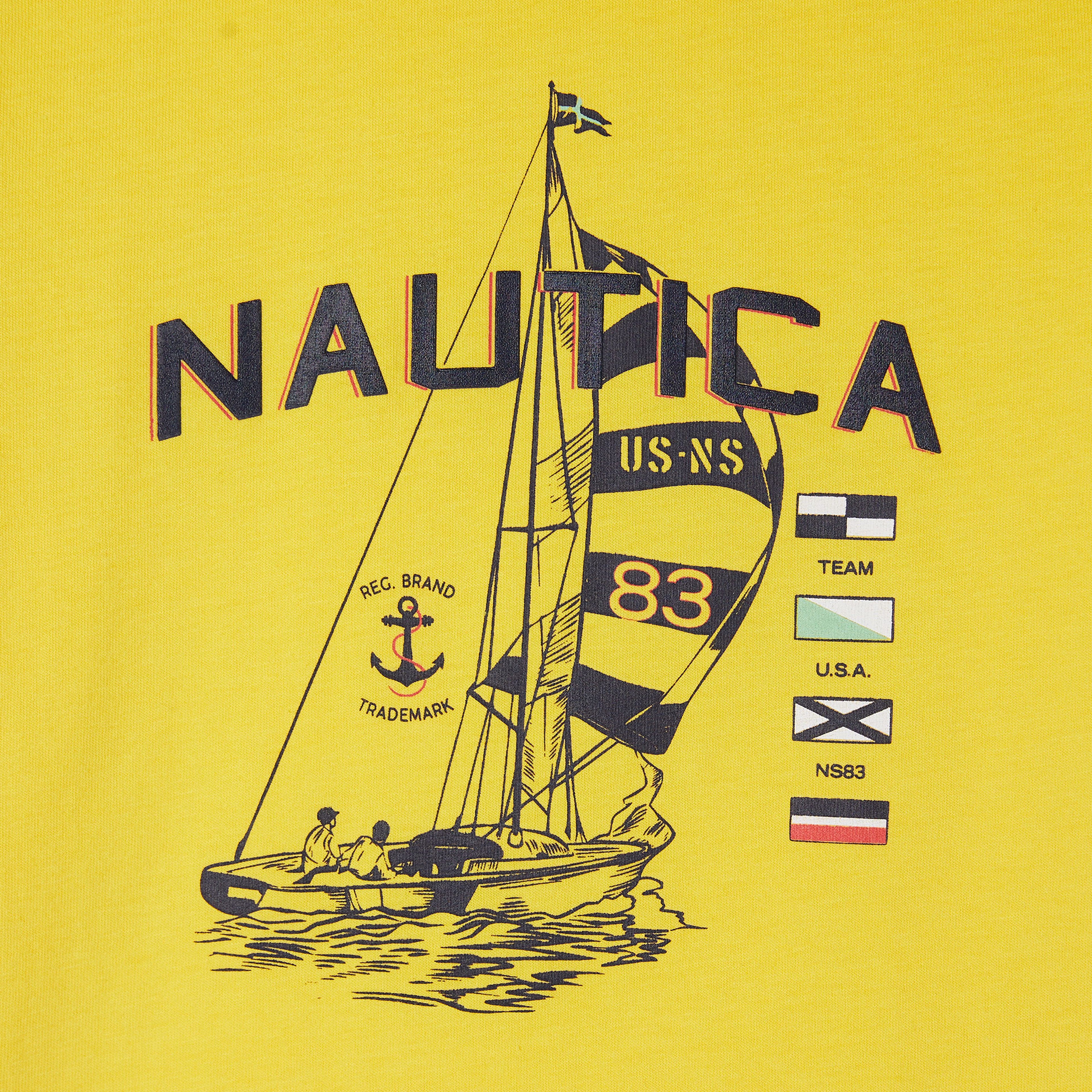 Nautica Erkek Çocuk Sarı Standart Fit T-Shirt