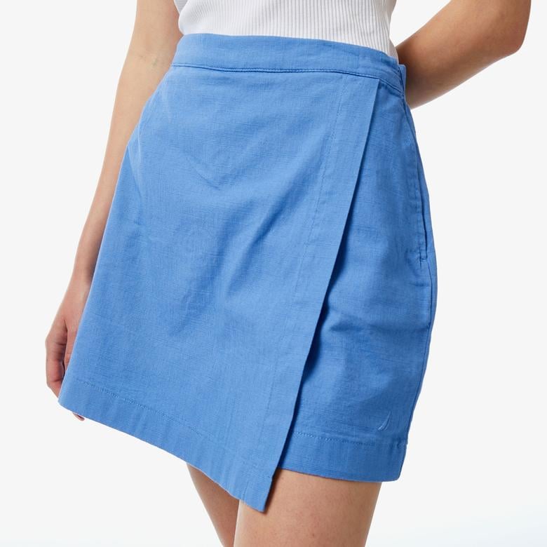 Nautica Kadın Mavi Standart Fit Şort Etek