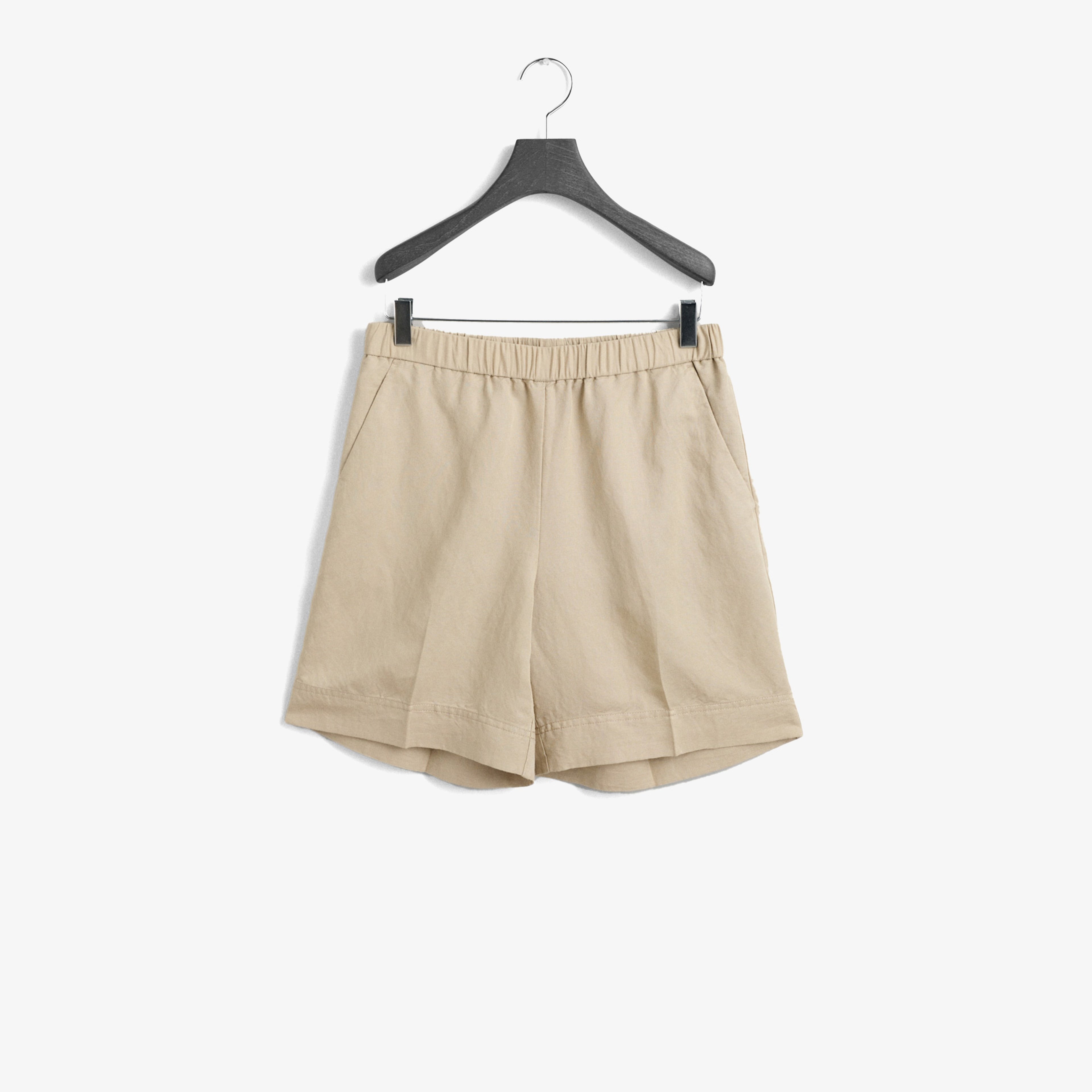 GANT Kadın Bej Relaxed Fit Keten Şort