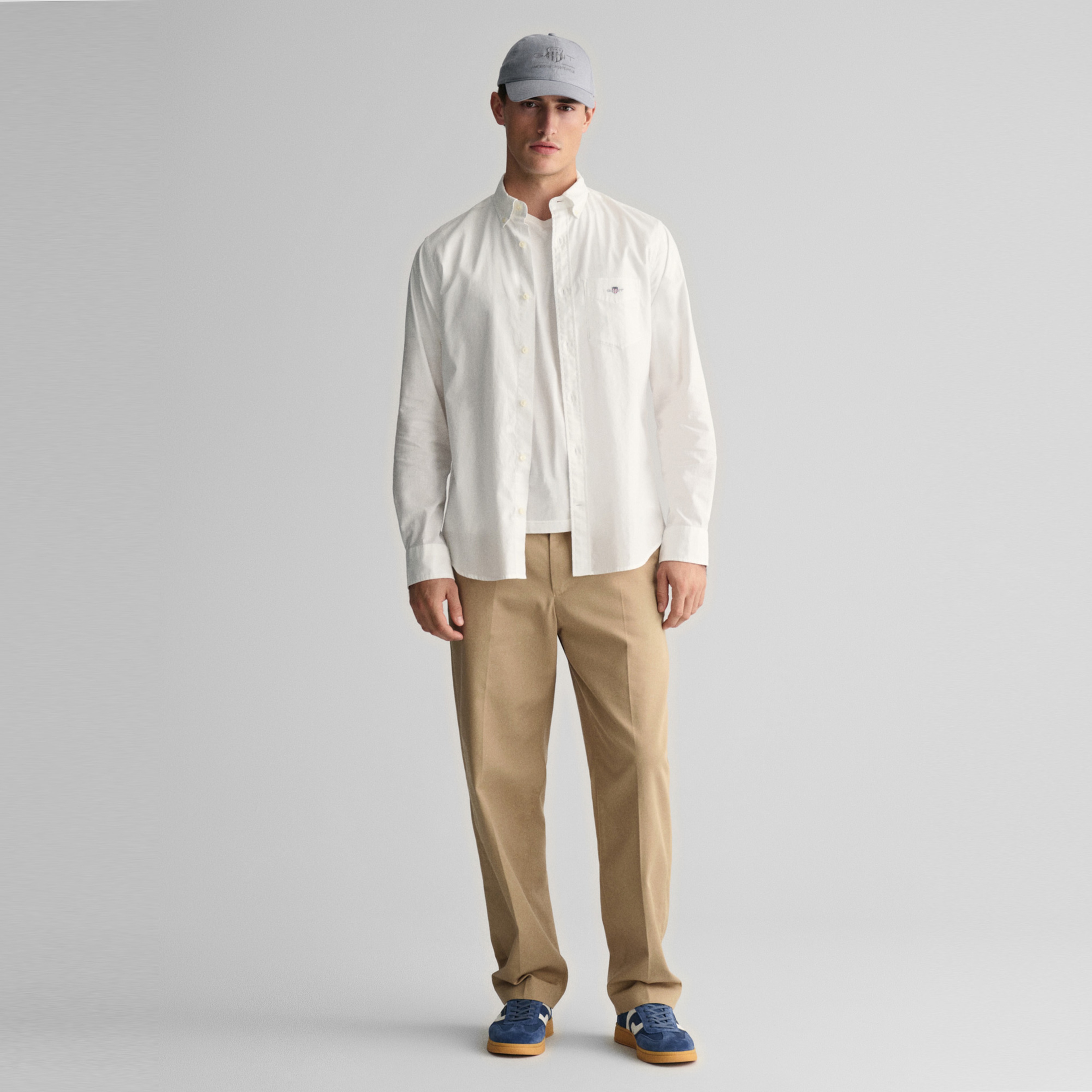 GANT Erkek Beyaz Regular Fit Düğmeli Yaka Gömlek