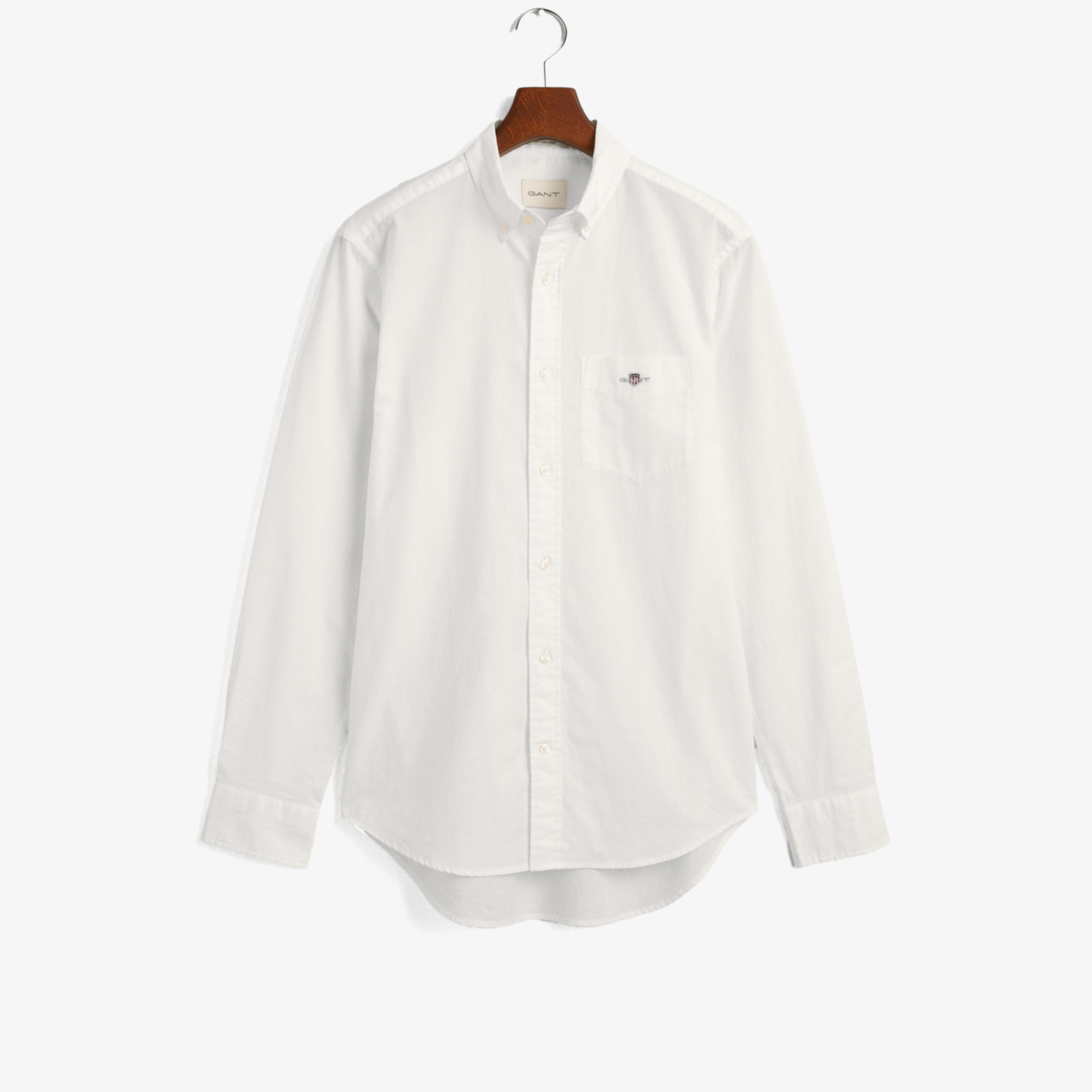 GANT Erkek Beyaz Regular Fit Düğmeli Yaka Gömlek