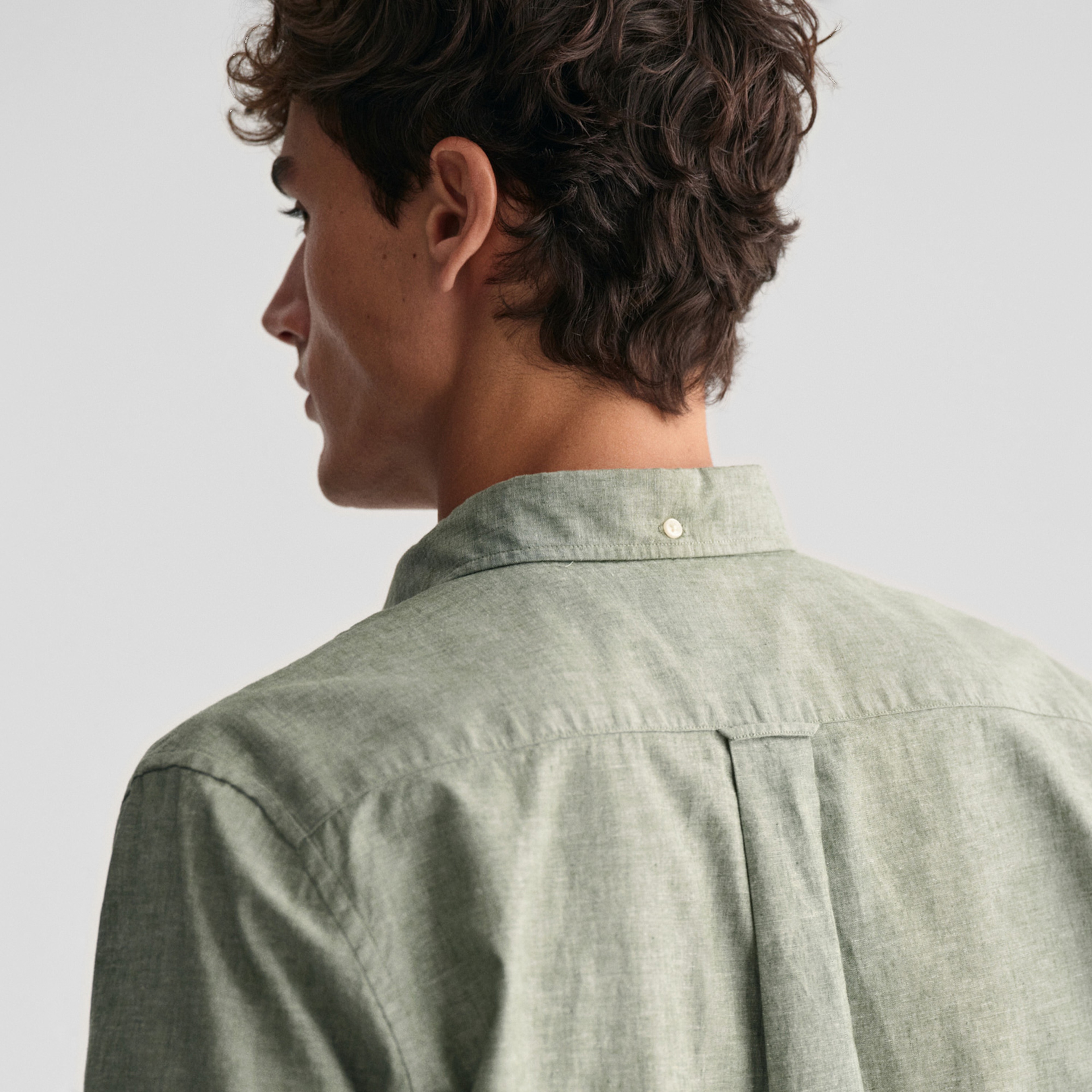 GANT Erkek Yeşil Regular Fit Düğmeli Yaka Gömlek