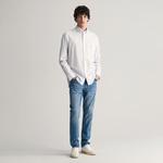 GANT Erkek Mavi Regular Fit Çizgili Düğmeli Yaka Gömlek