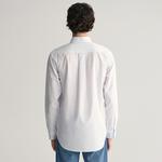 GANT Erkek Mavi Regular Fit Çizgili Düğmeli Yaka Gömlek