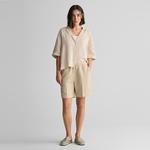 GANT Kadın Bej Relaxed Fit Keten Şort