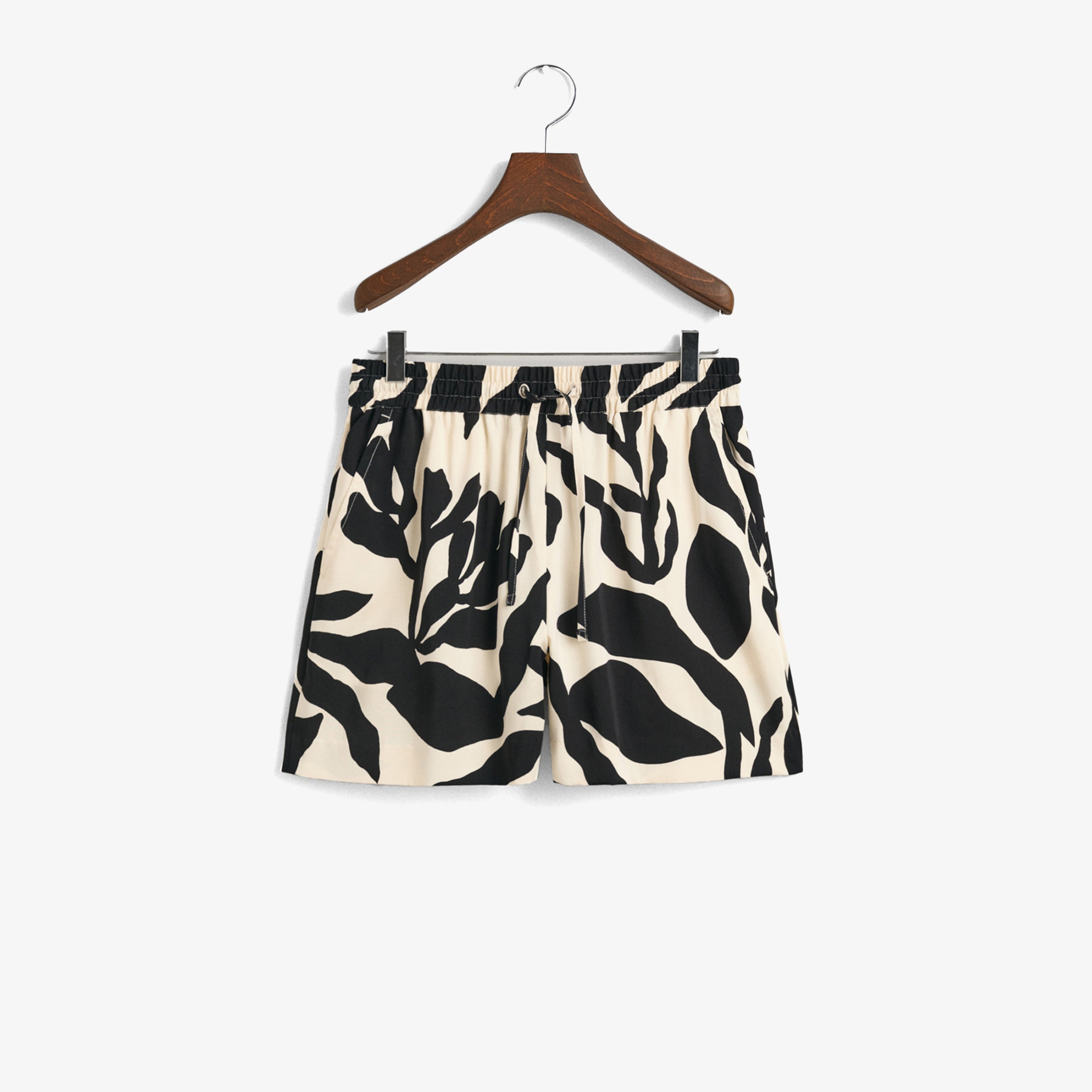 GANT Kadın Krem Relaxed Fit Desenli Şort