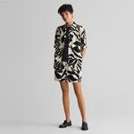 GANT Kadın Krem Relaxed Fit Desenli Şort