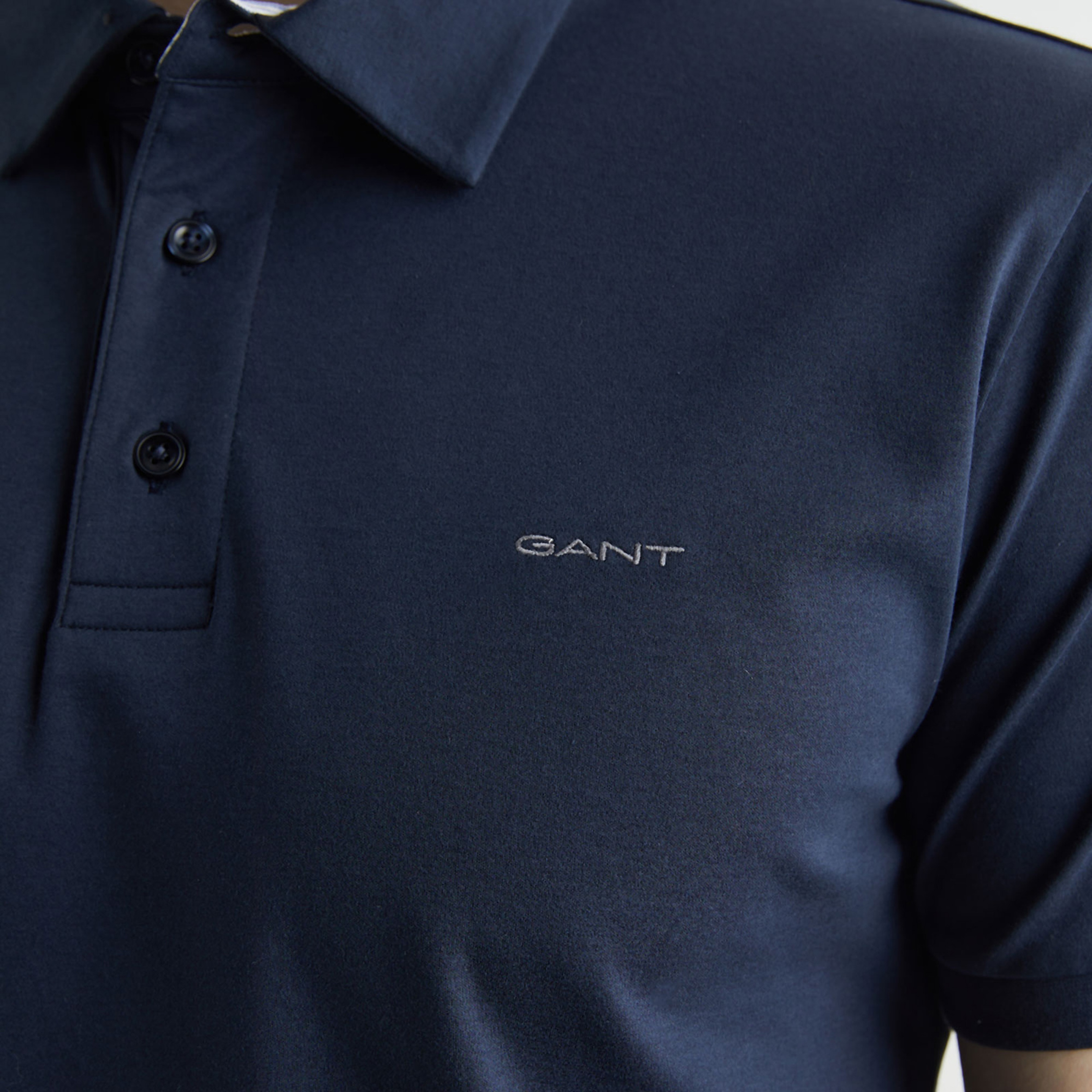 GANT Erkek Lacivert Slim Fit Polo