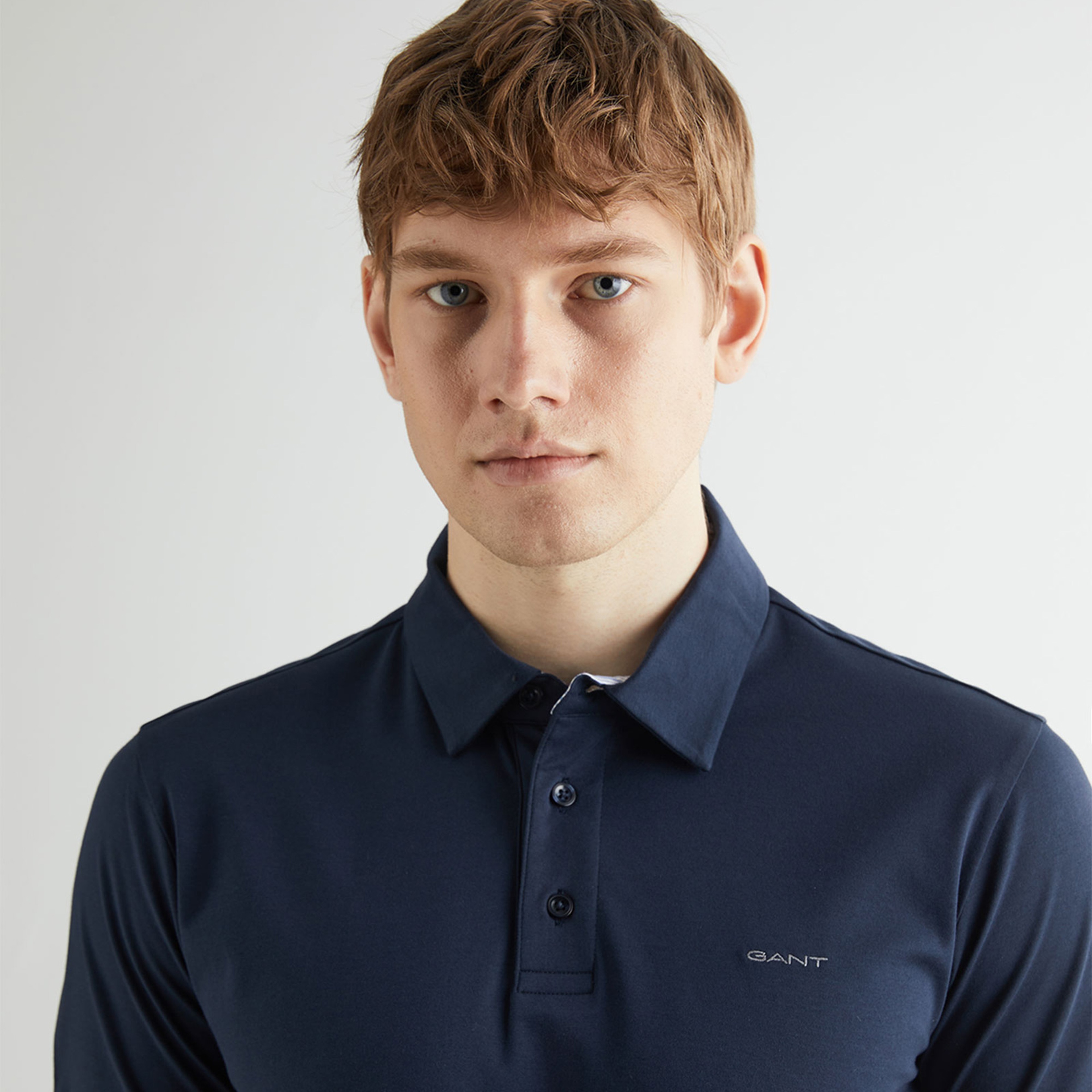 GANT Erkek Lacivert Slim Fit Polo
