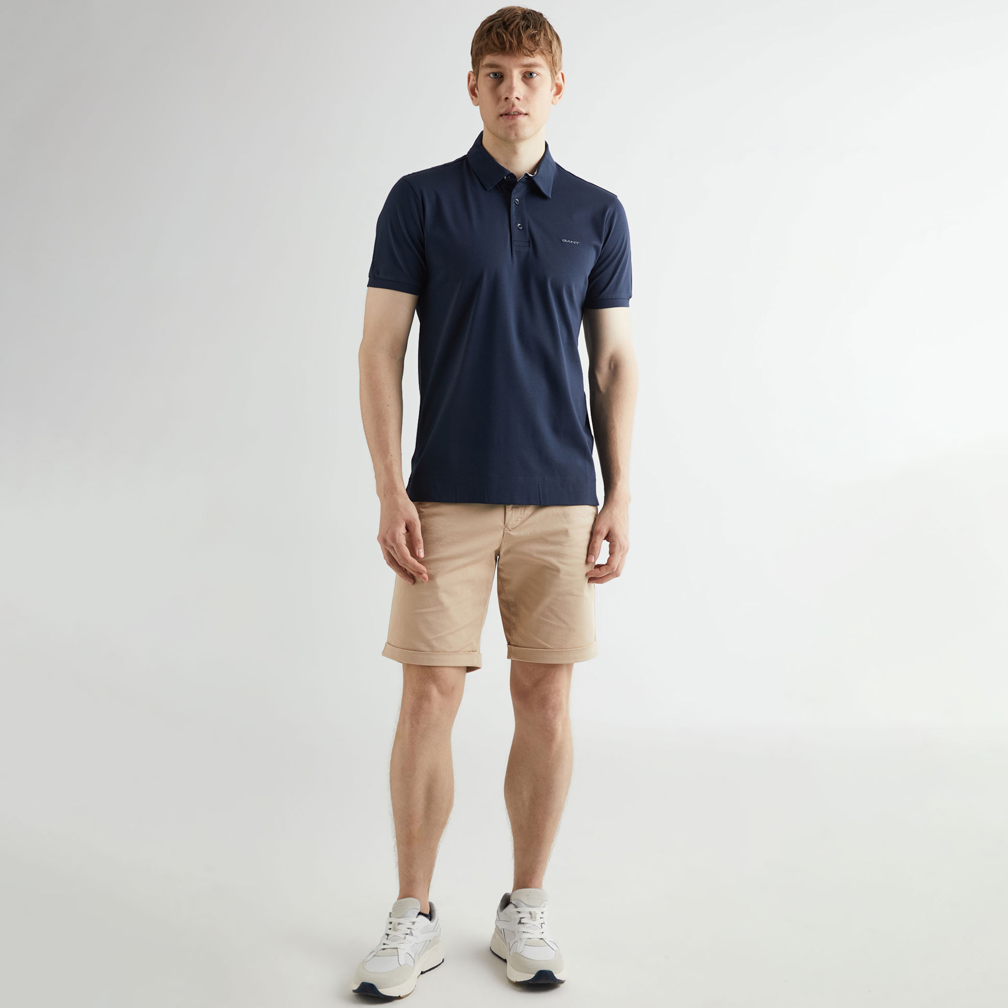 GANT Erkek Lacivert Slim Fit Polo