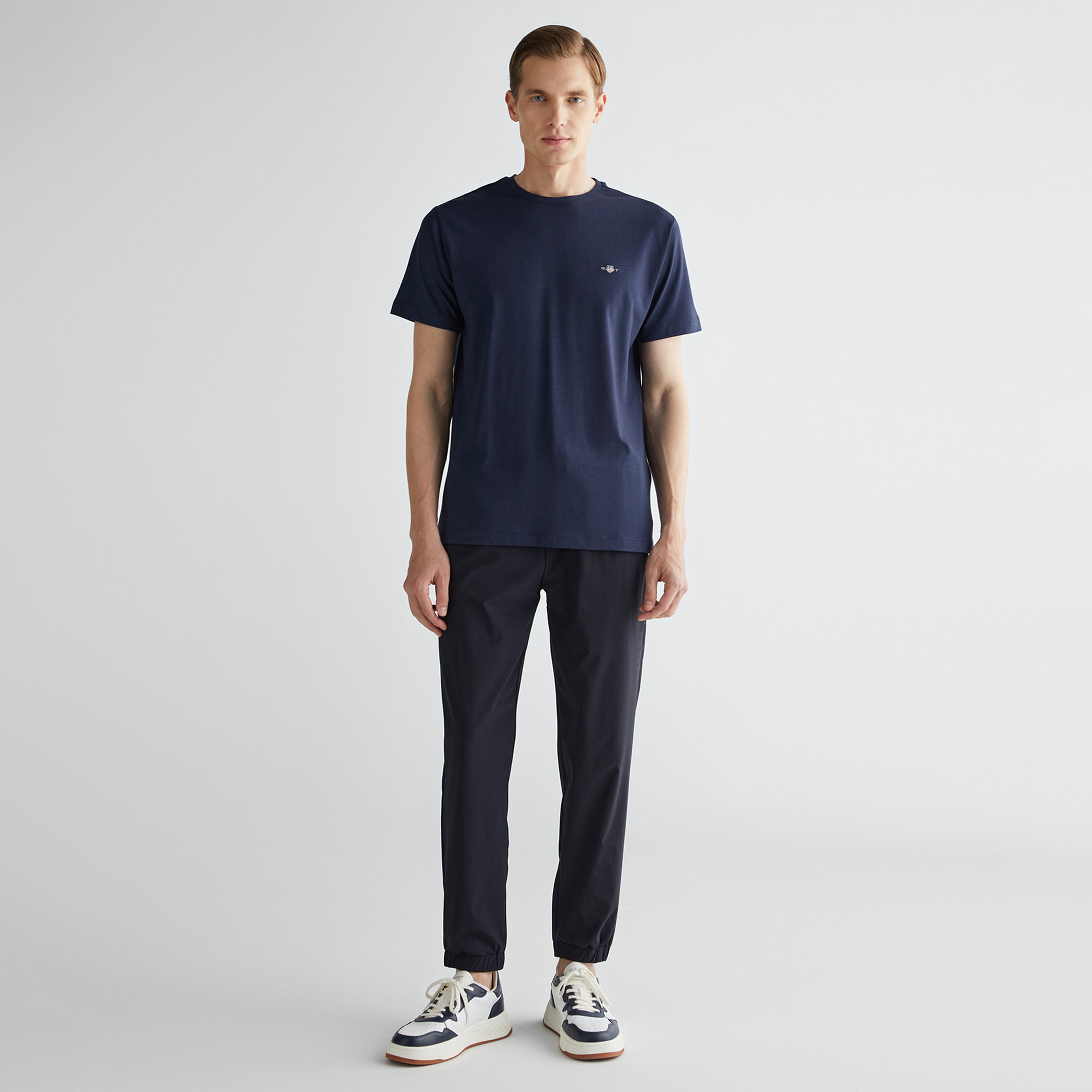 GANT Erkek Lacivert Regular Fit T-Shirt