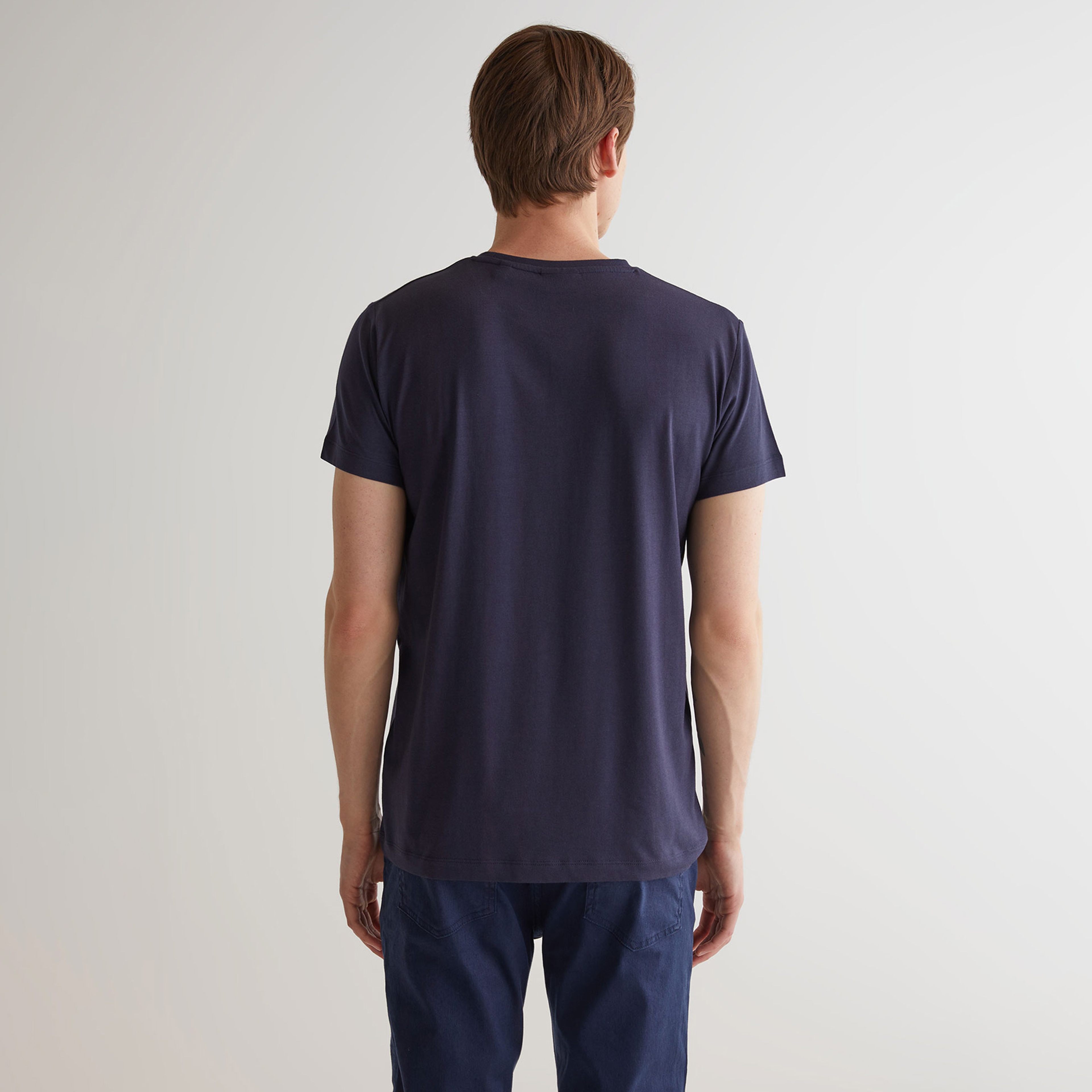 GANT Erkek Lacivert Regular Fit T-Shirt