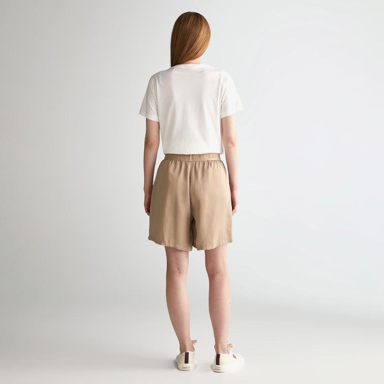GANT Kadın Bej Regular Fit Logolu Şort
