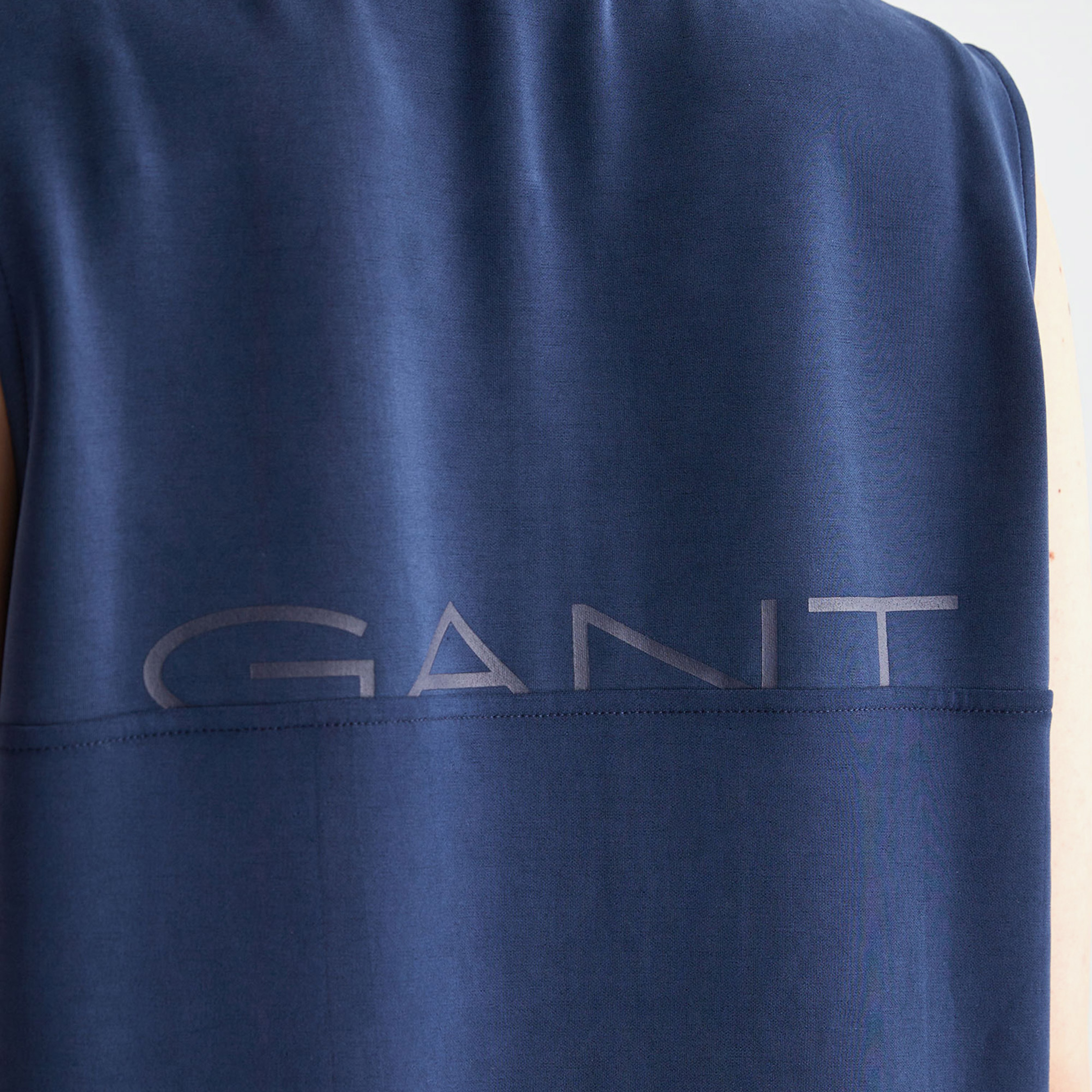 GANT Kadın Lacivert Regular Fit Yarım Fermuarlı Elbise